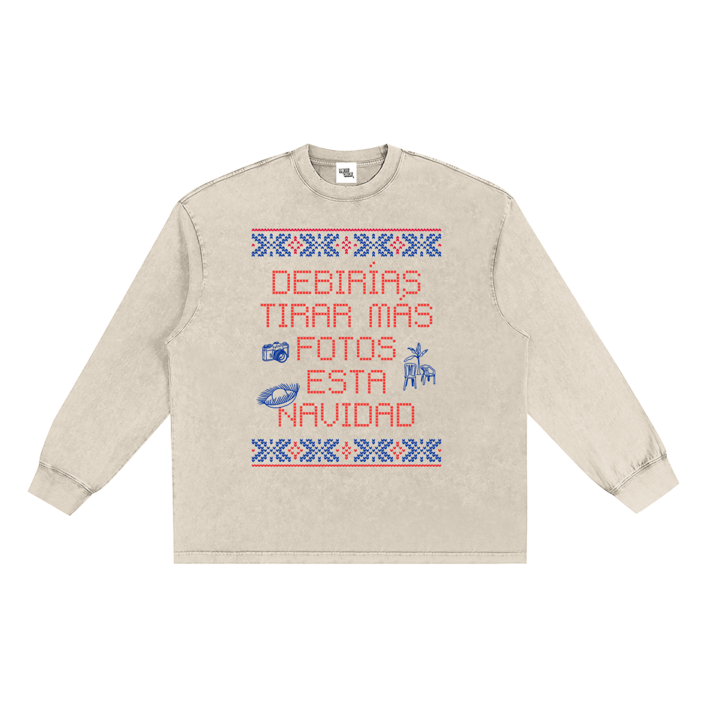 Long Sleeve,Bad Bunny,Bad Bunny Holiday Sweater,Ugly Christmas Sweater,Washed Long Sleeve,Unisex,Gift for her,Gift for him,winter Wear,Fall Wear