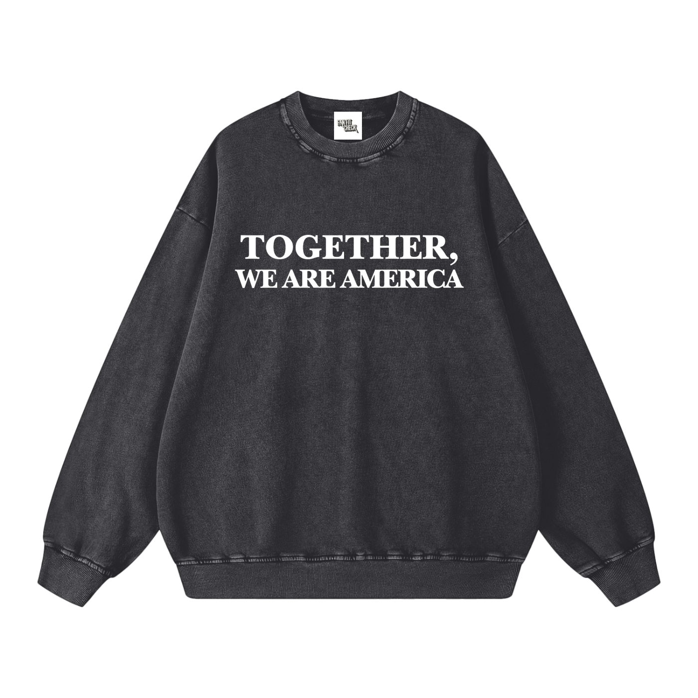 TOGETHER, WE ARE AMERICA - Washed Oversized Sweatshirt