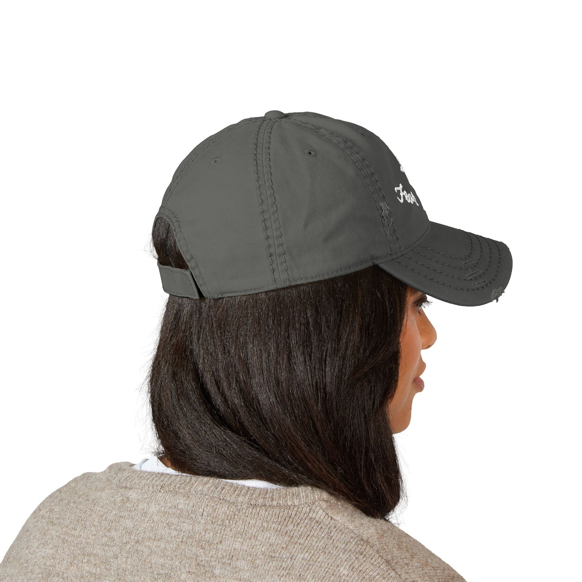 Weezy Inspired Fear God Distressed Dad Hat (Embroidery)