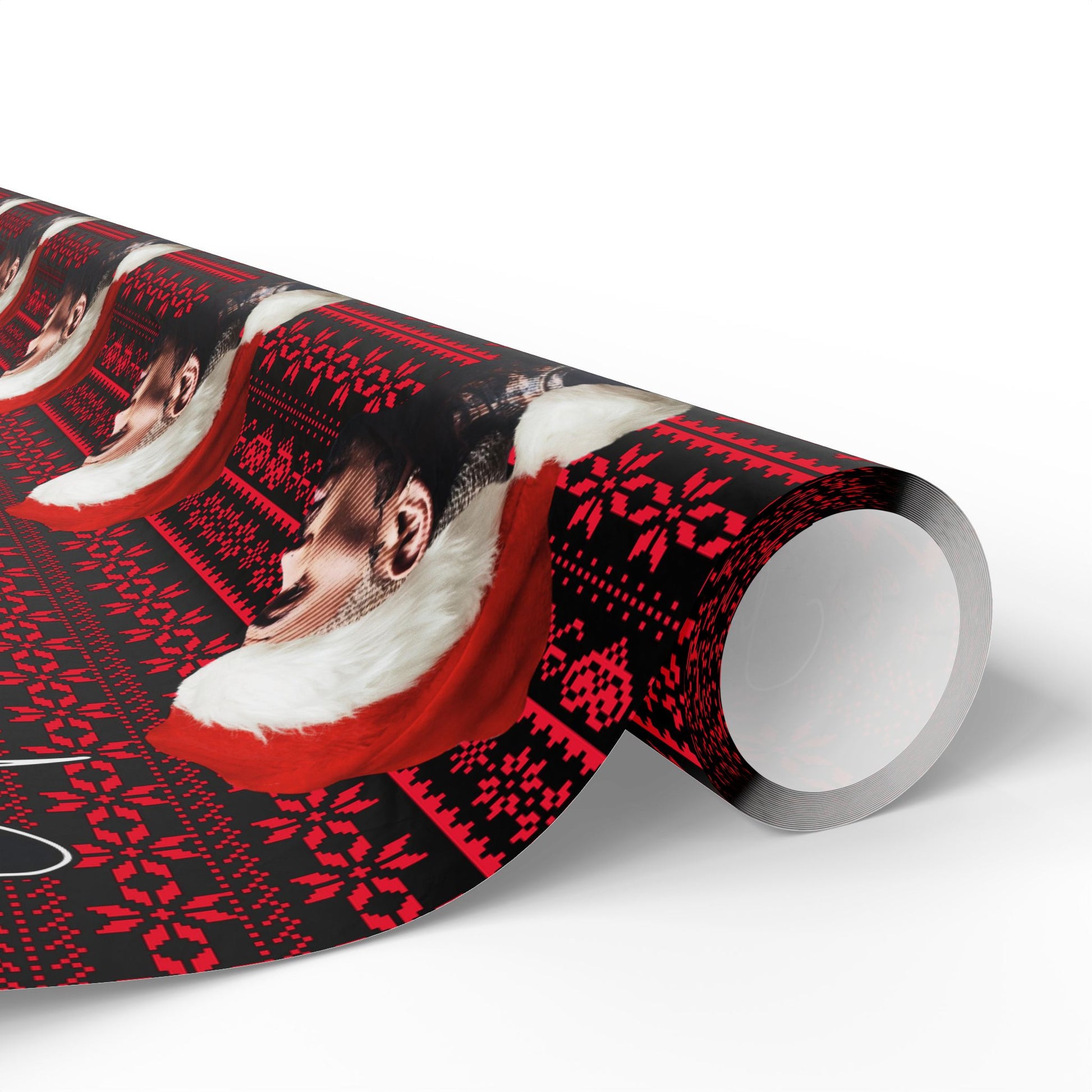 Chrismas Inspired Breezy Black & Red Wrapping Paper