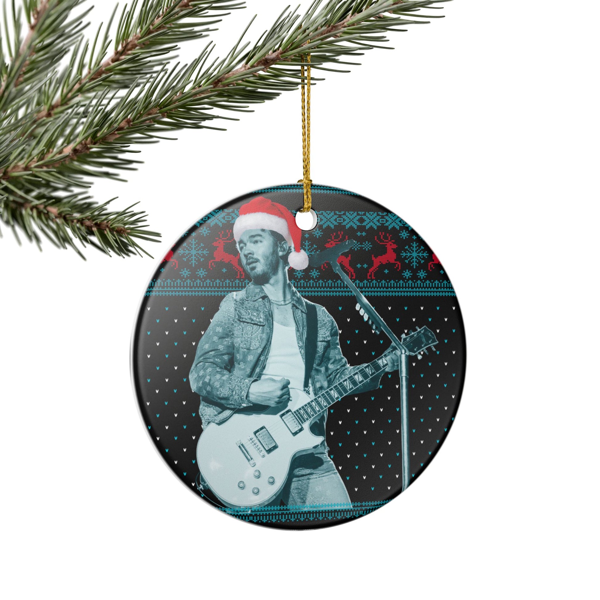Kevin Jonas Ugly Christmas Sweater Ornament (1pc), Jonas Brothers Inspired Christmas Decor