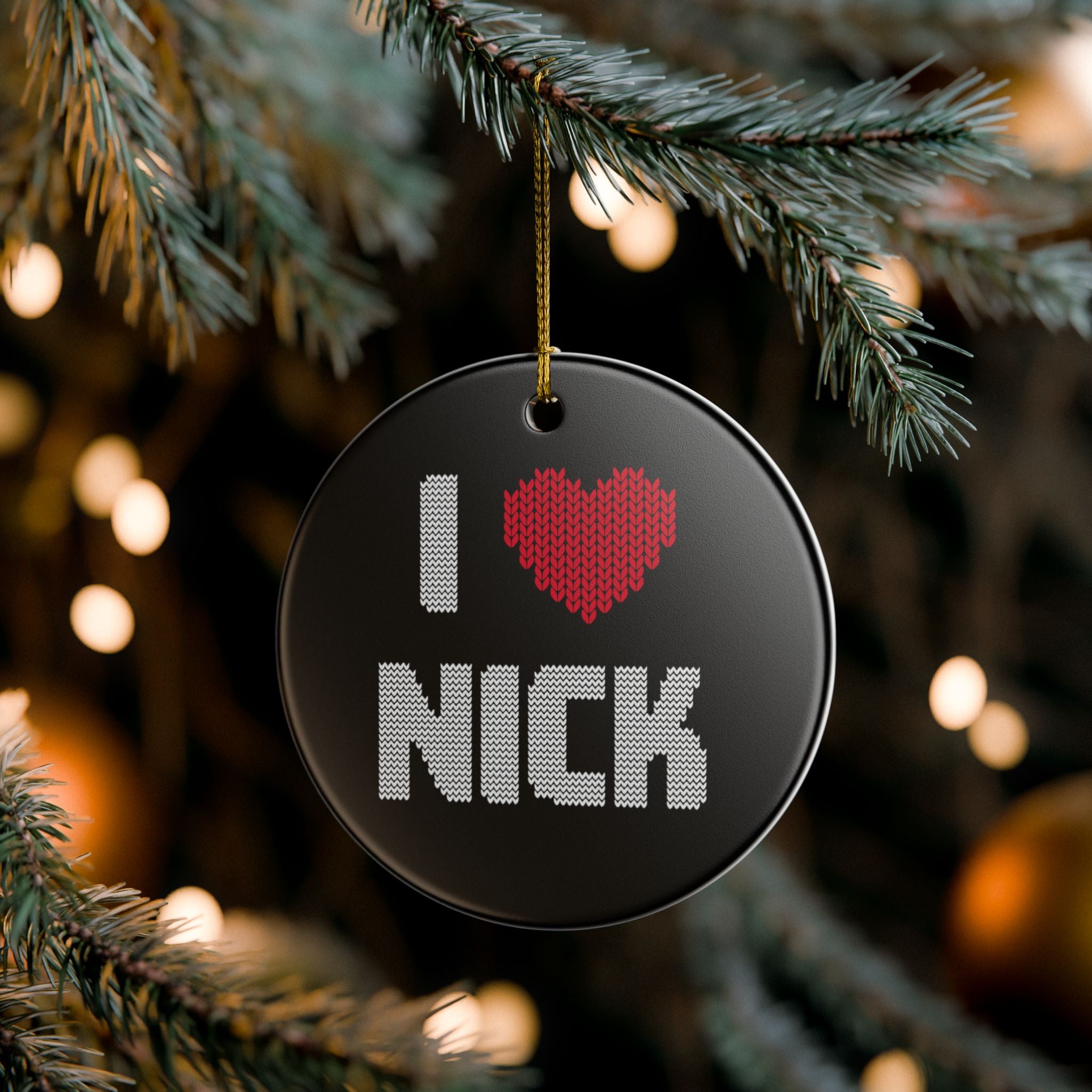 I ❤️ Nick Ornament (1pc), Jonas Brothers  Inspired Christmas Decor