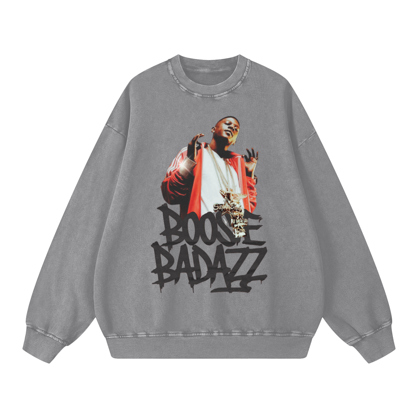 Lil Boosie Inspired Washed Oversized Sweatshirt