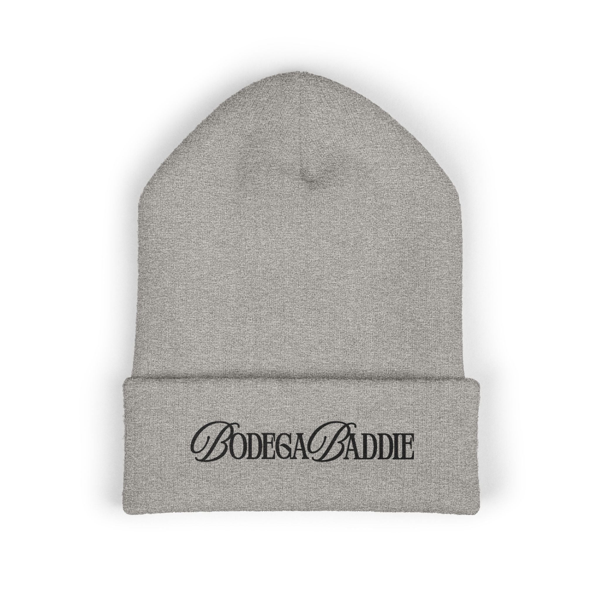 Bodega Baddie Cuffed Beanie, Embroidered Cardi Inspired Hat