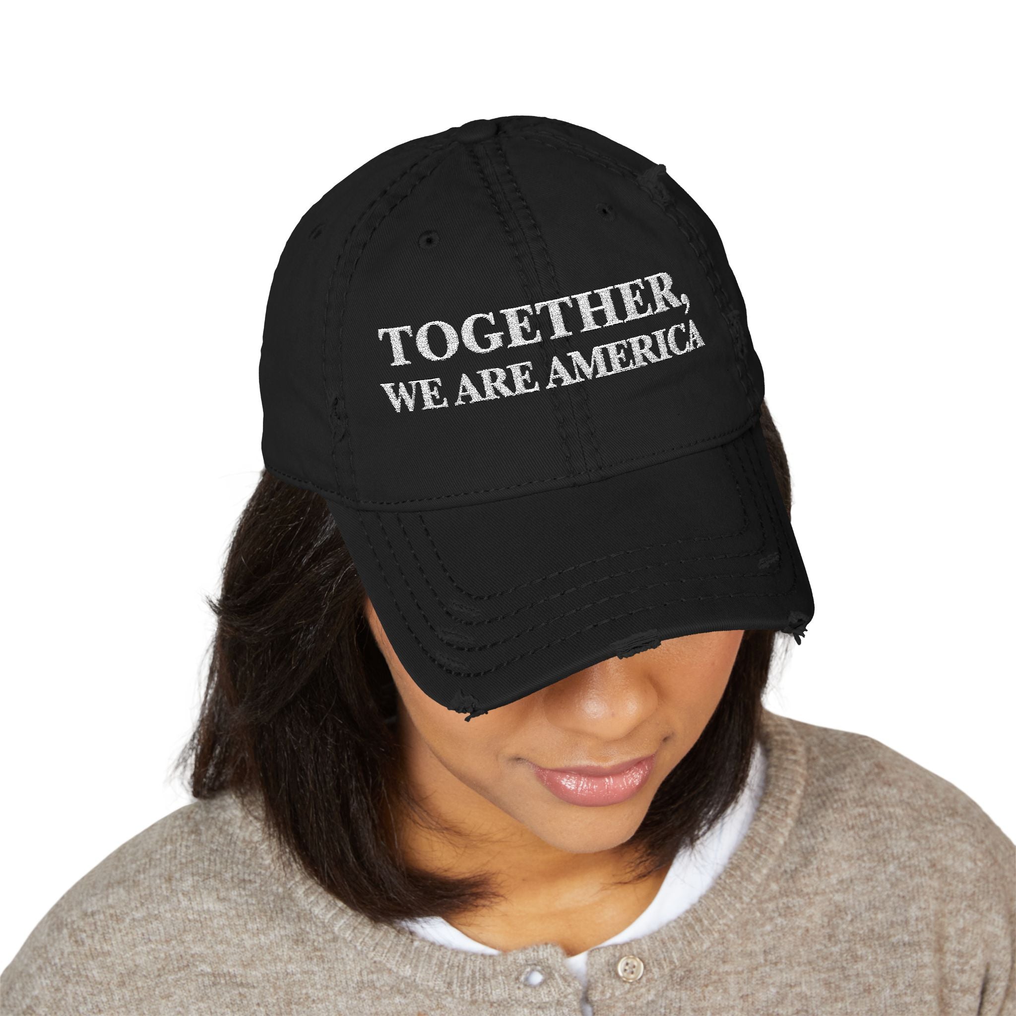 THE NEW AMERICAN HAT - Distressed Embroidered Dad Hat