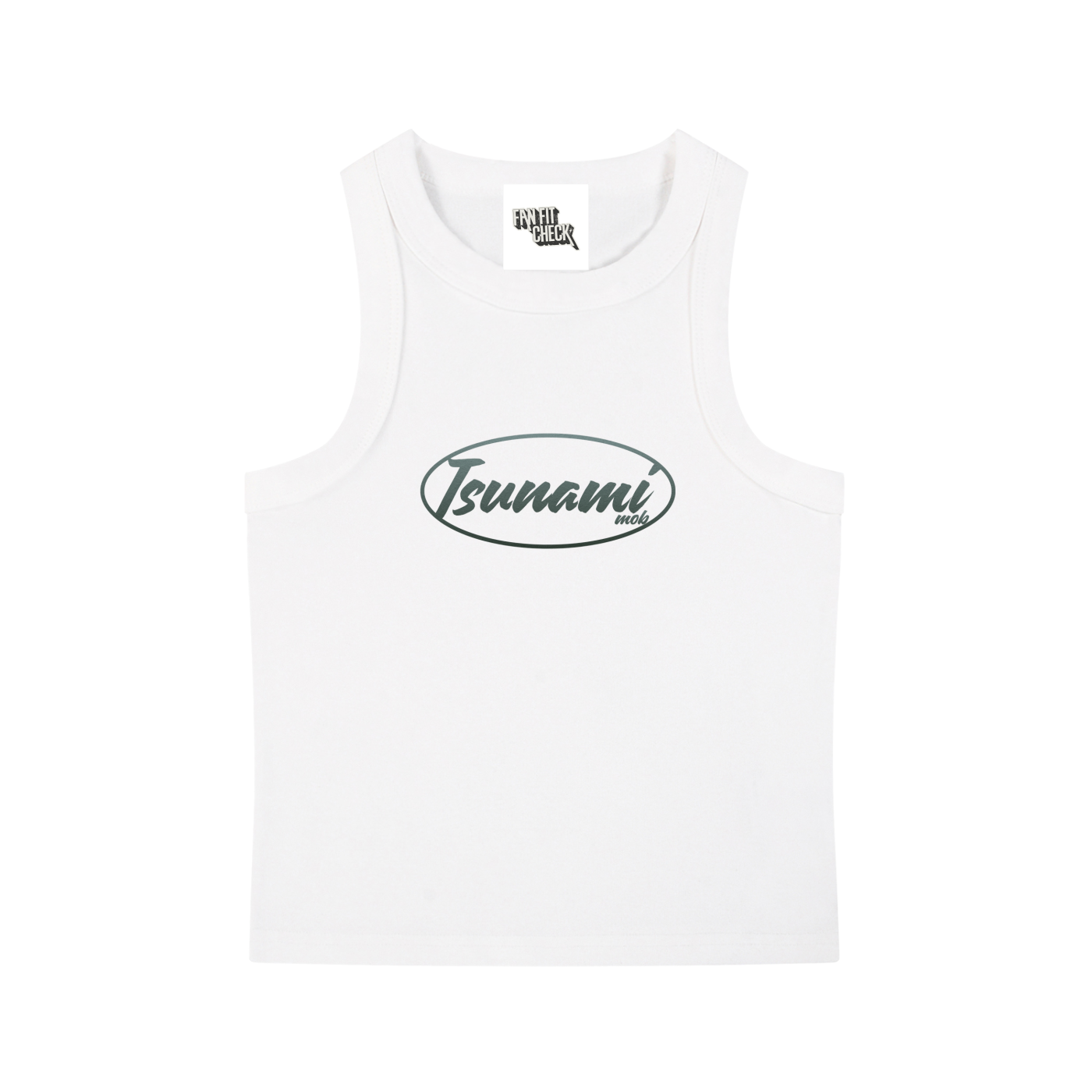 Burgundy Gradient Tsunami Mob  Crop Tank