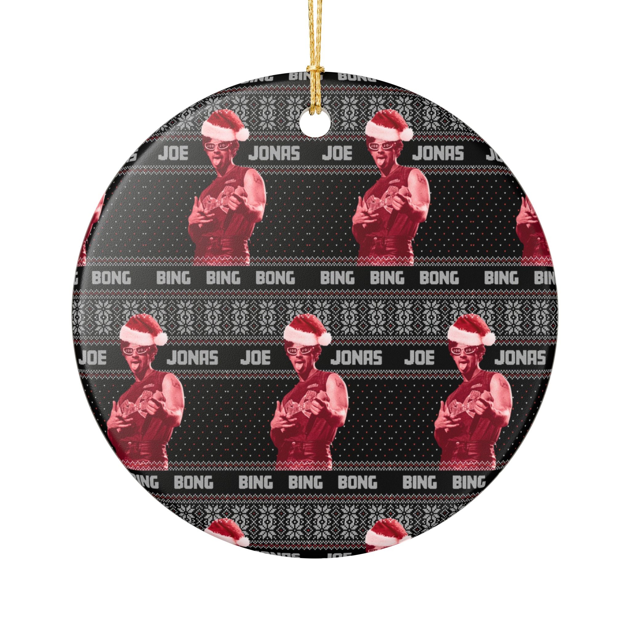 Joe Jonas Bing Bing Bong  Ornament (1pc), Jonas Brothers Inspired Christmas Decor