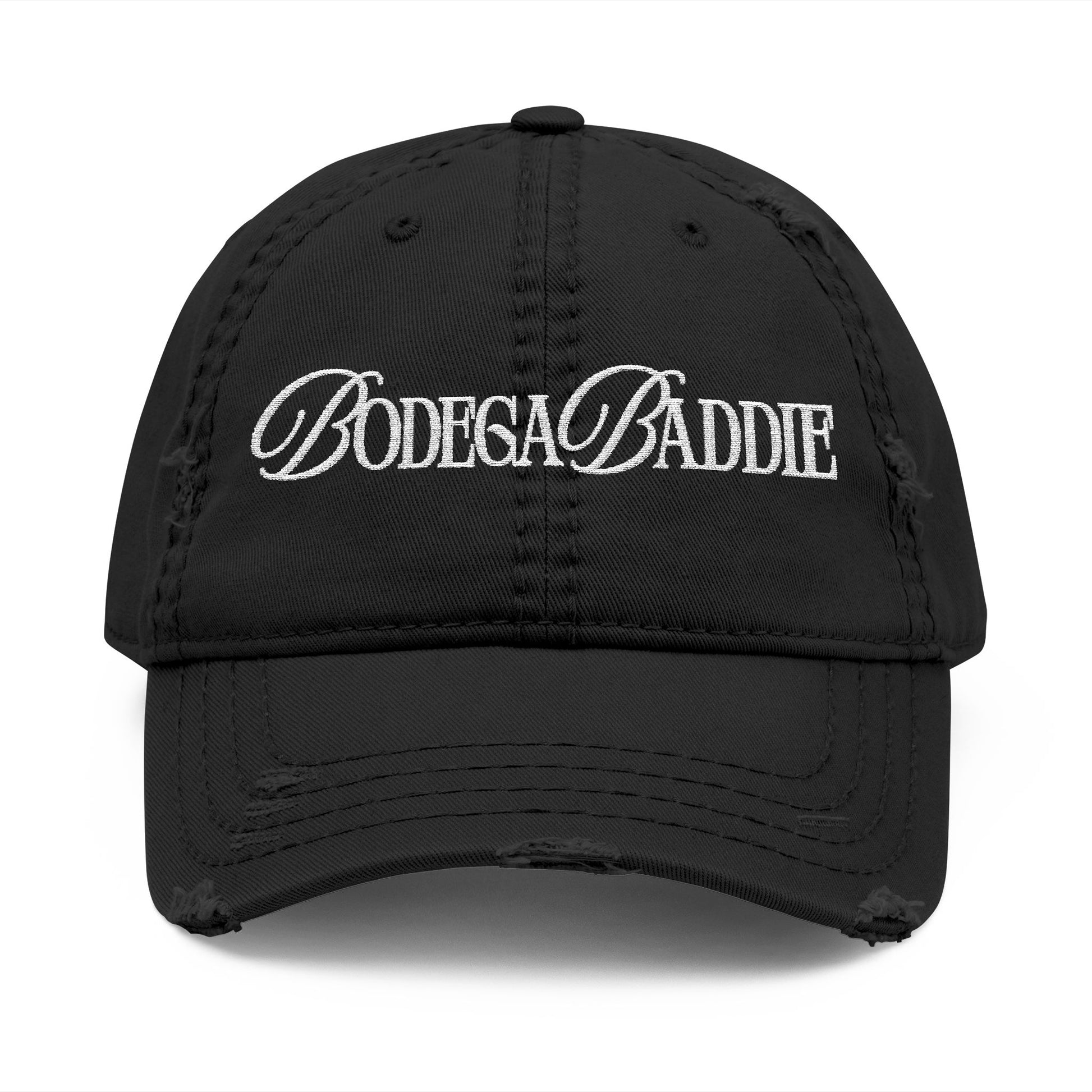 Bodega Baddie Distressed Embroidered Dad Hat