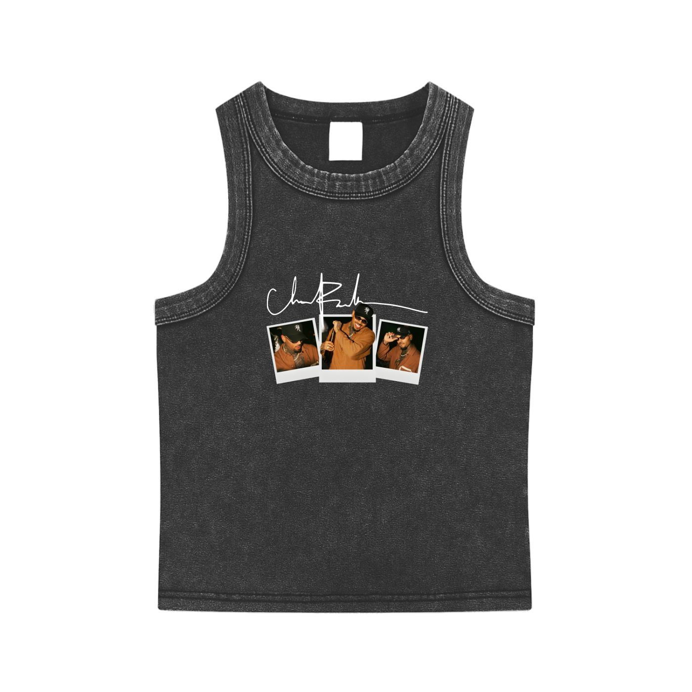 Polaroid Breezy Washed Crop Tank Top