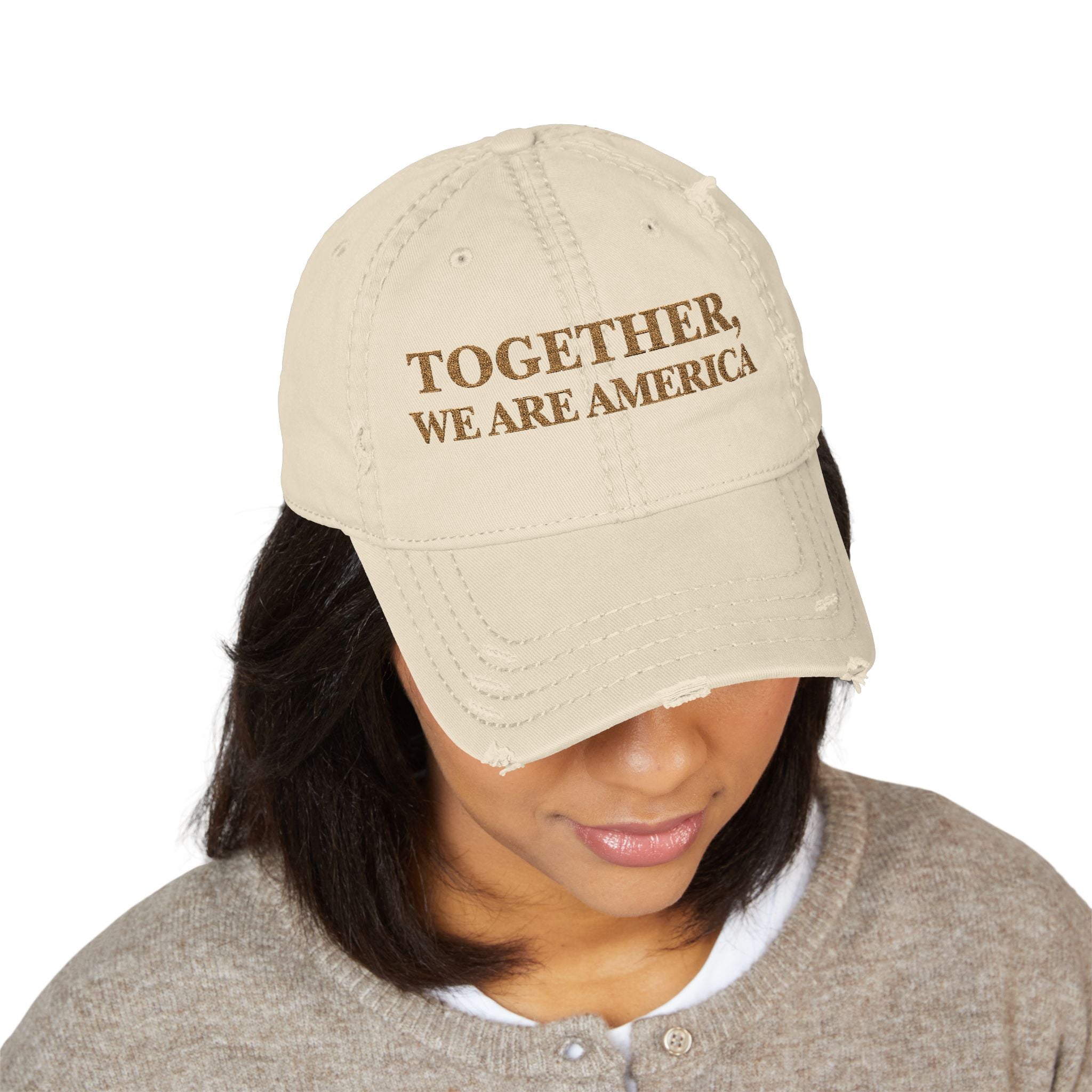 THE NEW AMERICAN HAT - Distressed Embroidered Dad Hat