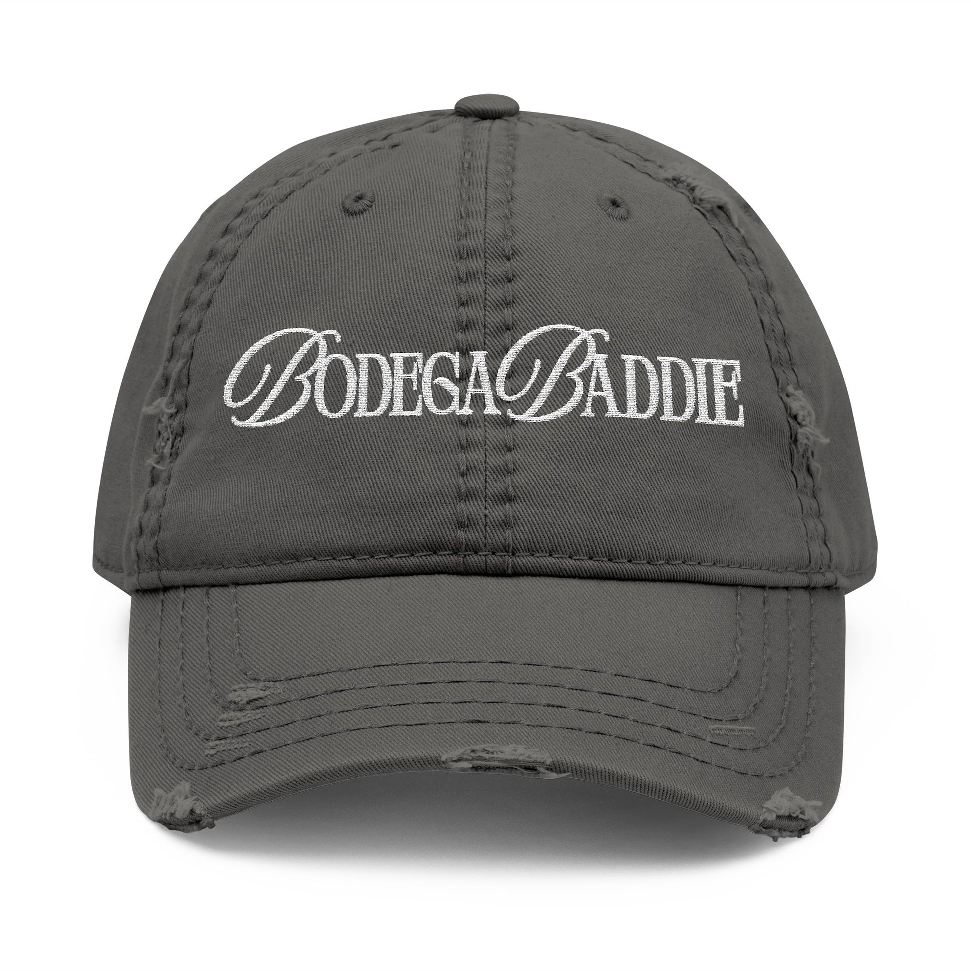 Bodega Baddie Distressed Embroidered Dad Hat