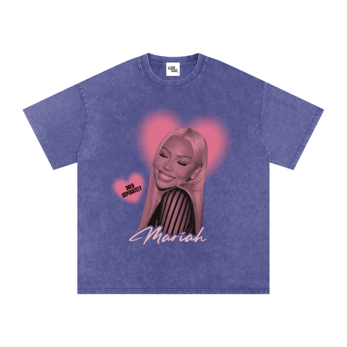 T-Shirt,Mariah the Scientist,Hearts Sold Separately,Oversized,Washed Tee,Conert Wear,Street Wear,Everyday Wear,Graphic Tee,Spring Wear