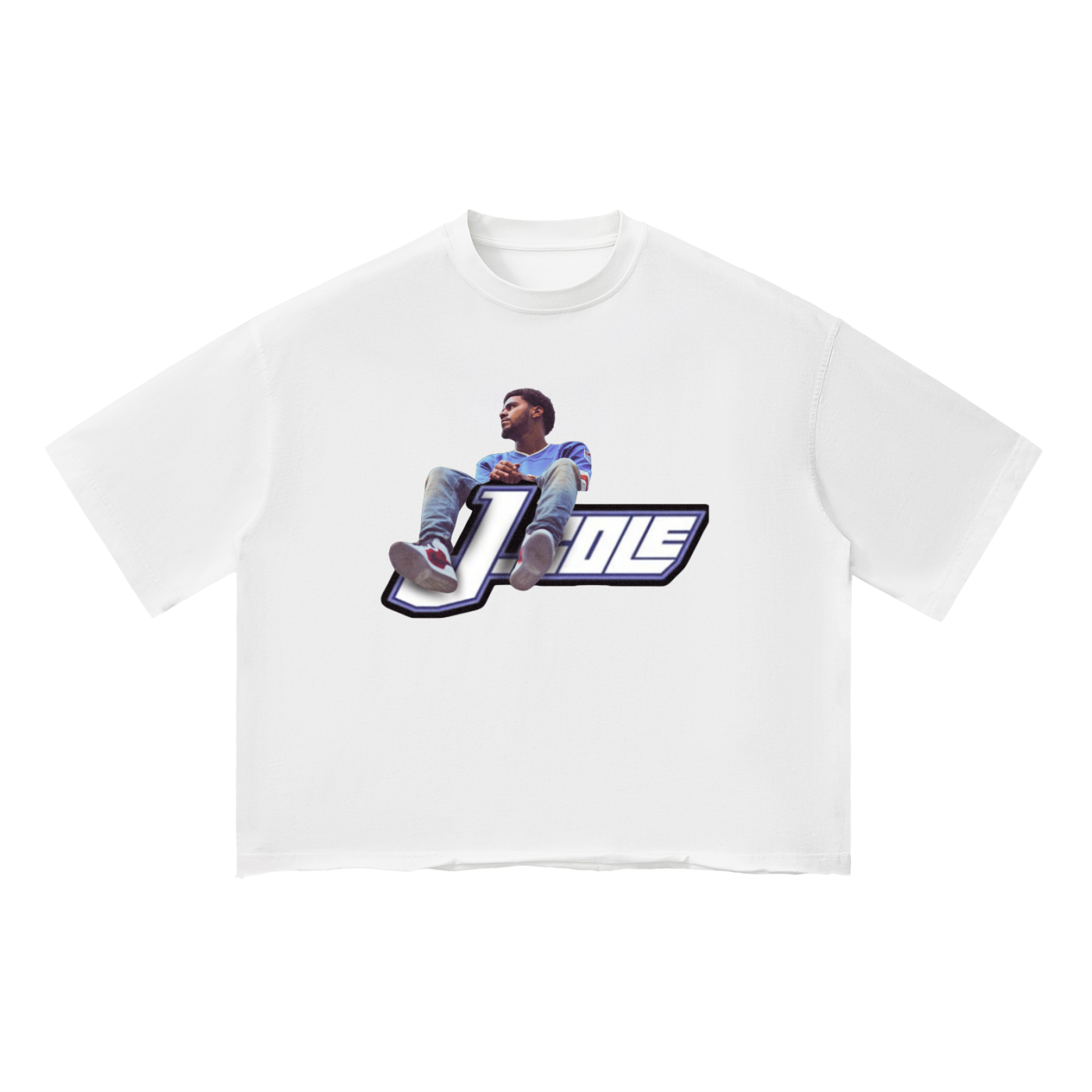 Nostalgic J Cole Inspired Vintage Wash Boxy T-Shirt