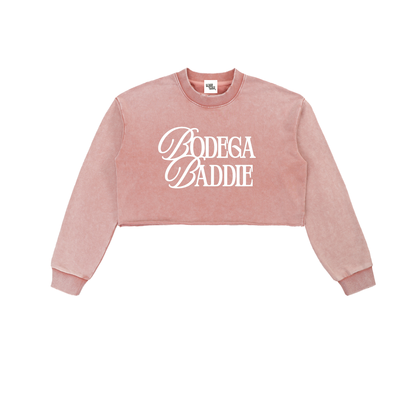 Bodega Baddie Carid Inspired Washed Cropped Sweatshirt