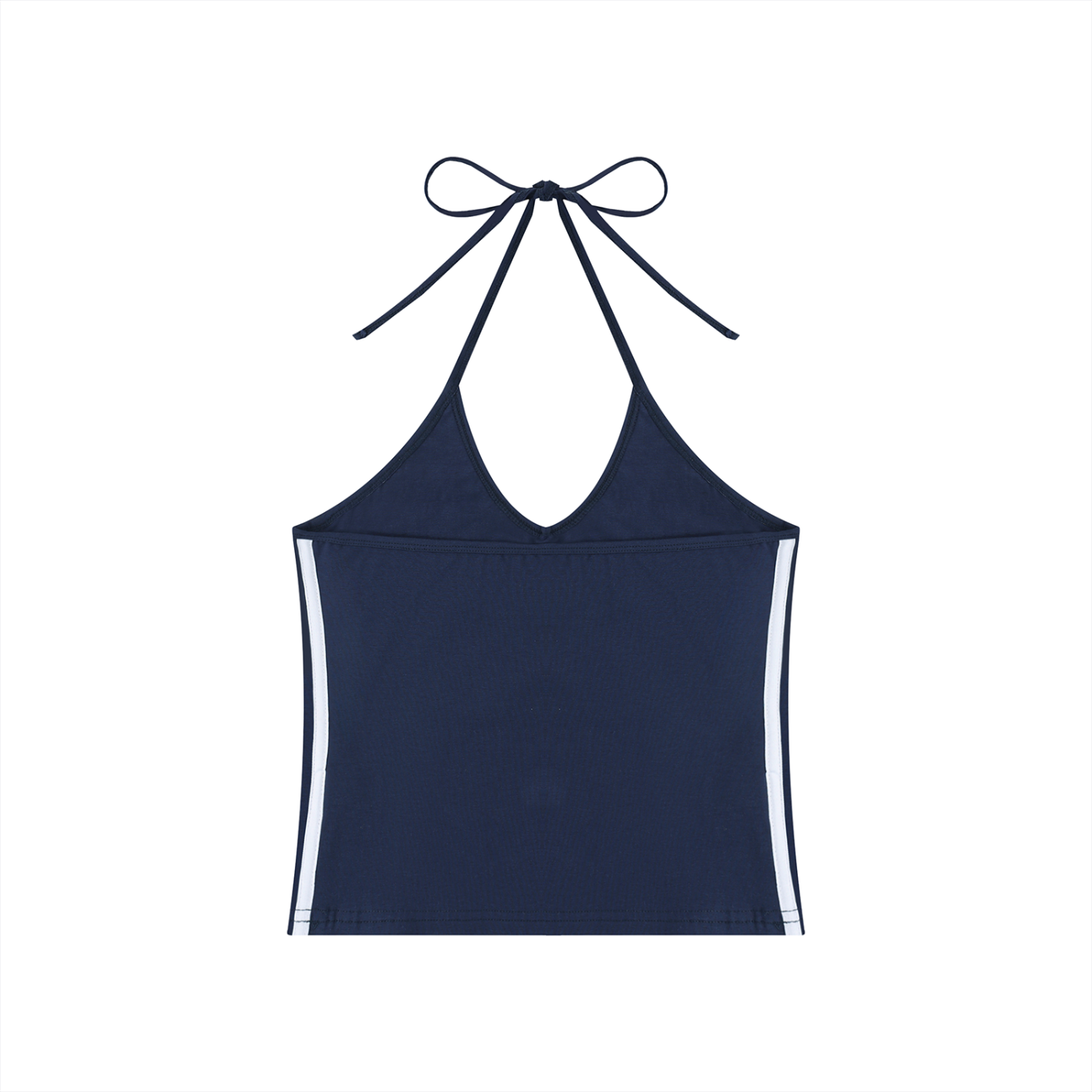 Cursive Kehlani Inspired Color Block Halter Crop Tank Top