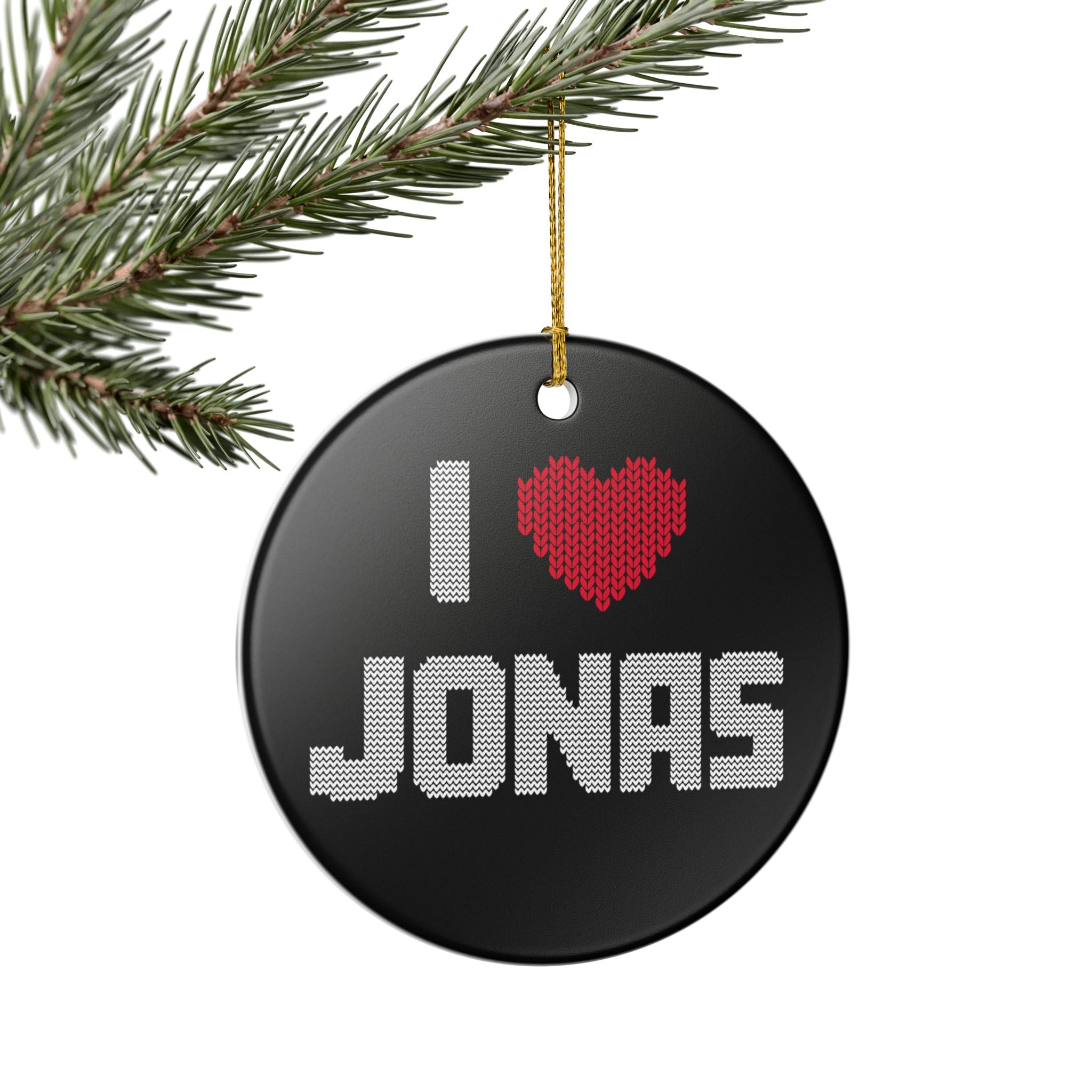 I ❤️Jonas Ornament (1pc), Jonas Inspired Christmas Decor