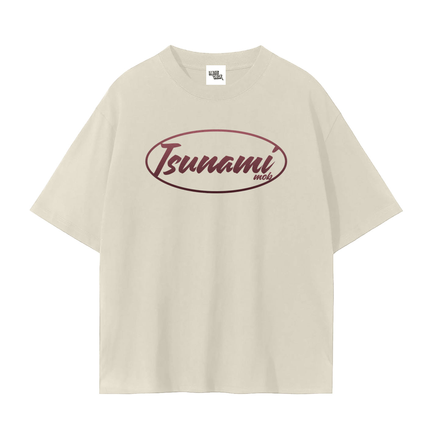 Burgundy Gradient Tsunami Mob  T-Shirt