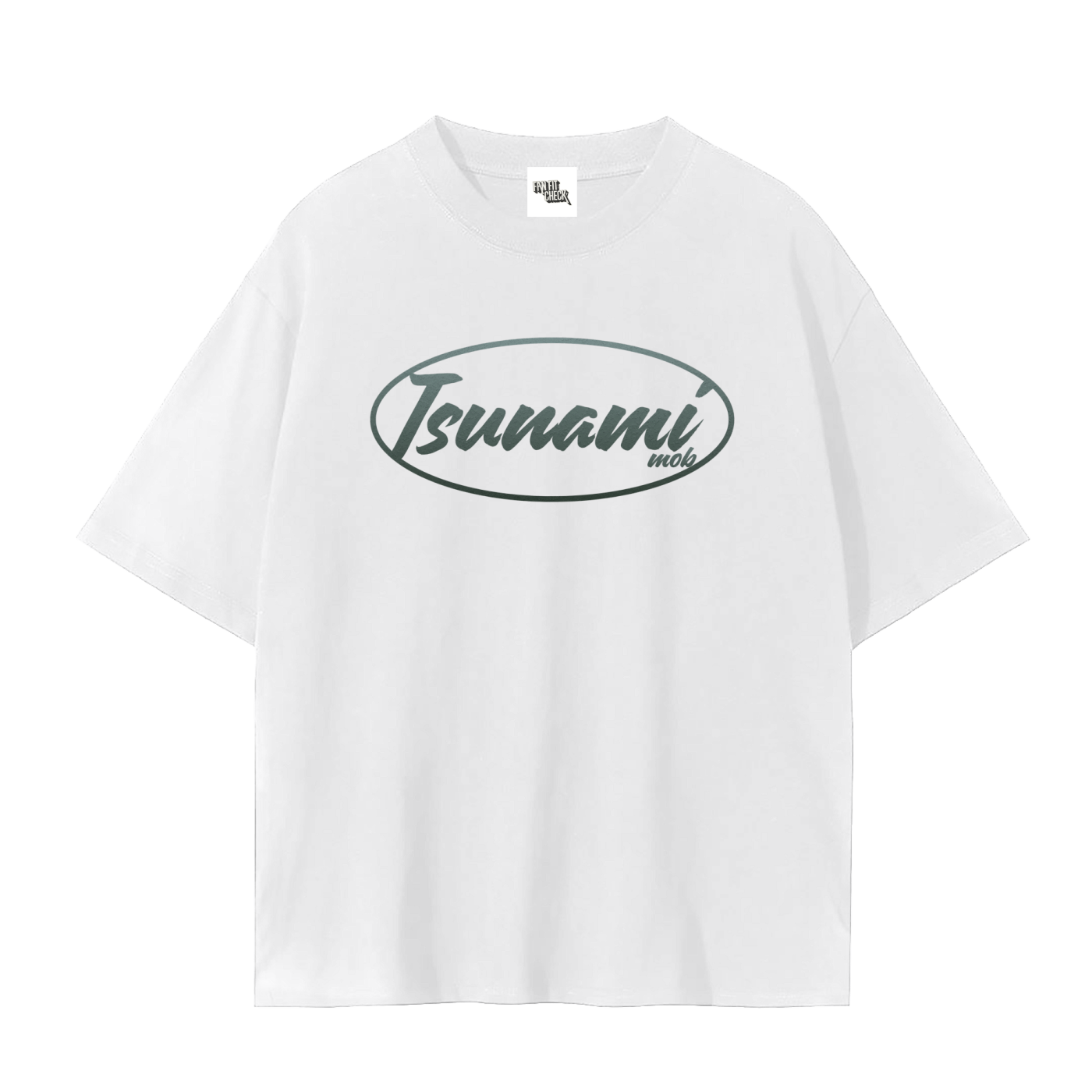 Green Gradient Tsunami Mob  T-Shirt