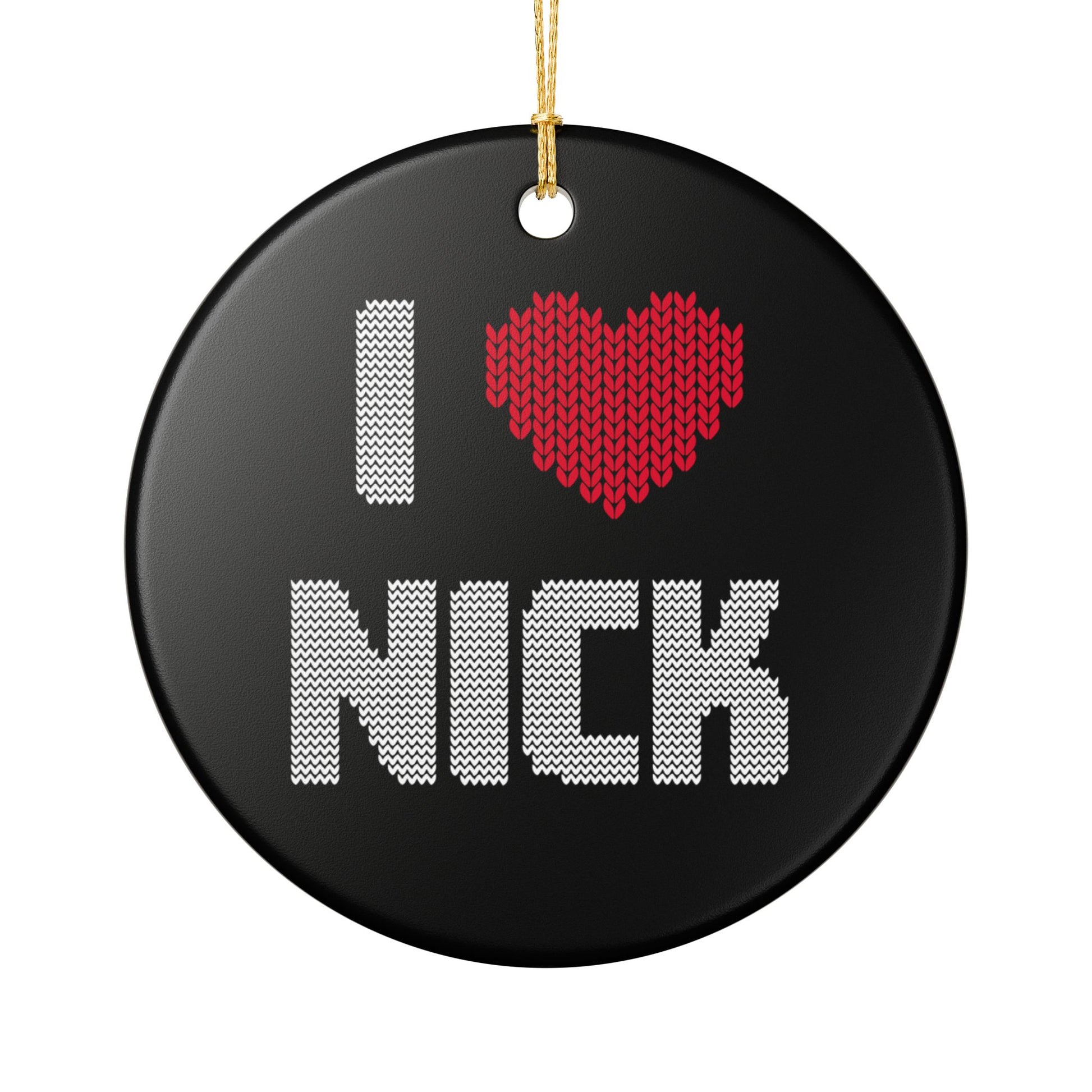 I ❤️ Nick Ornament (1pc), Jonas Brothers  Inspired Christmas Decor