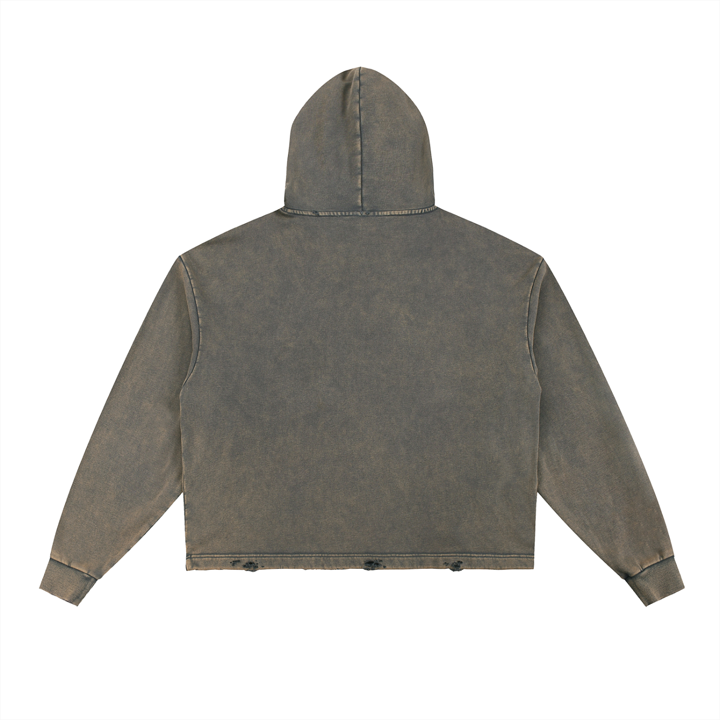 Weezy Inspired Fear God Vintage Frayed-Hem Hoodie