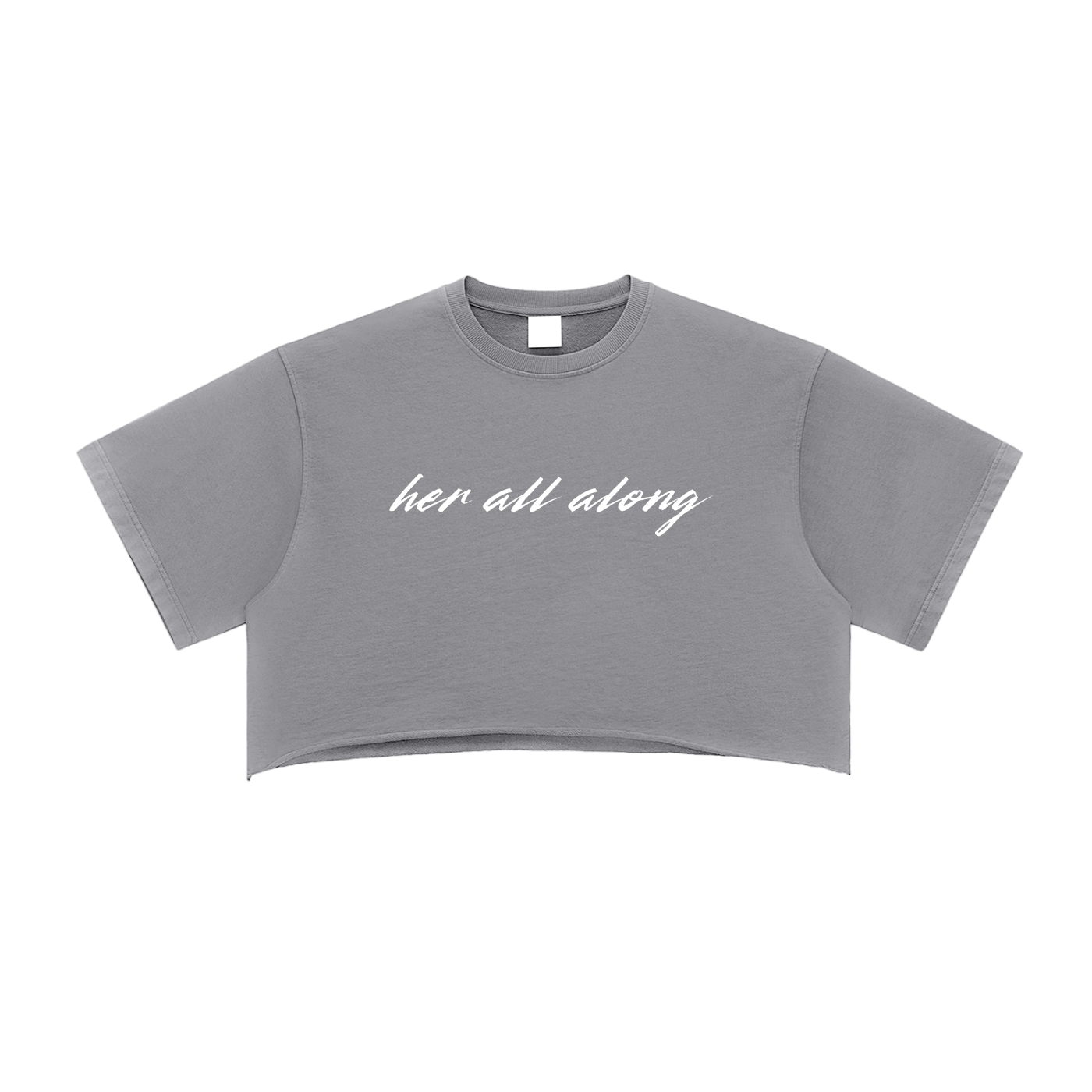 Gunna Inspired Her All Along Washed Raw Edge Crop Top