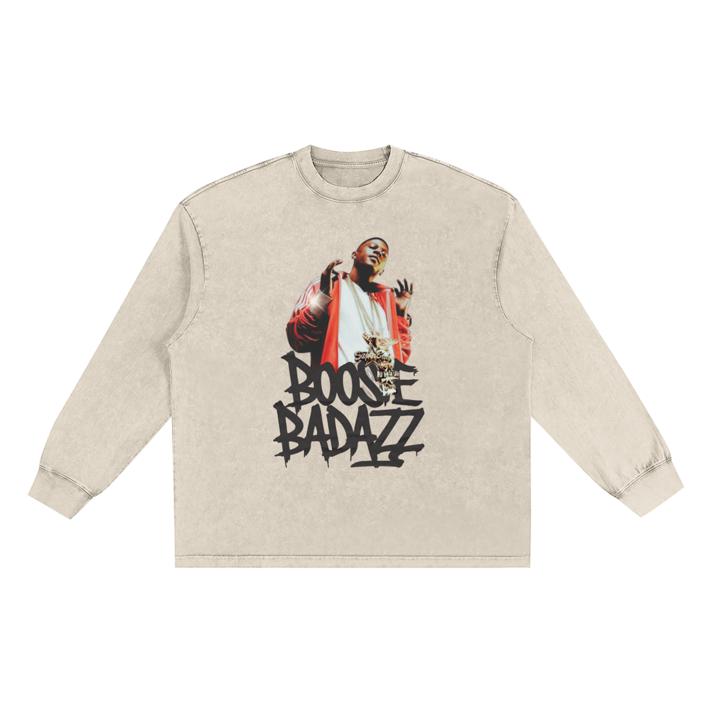 Lil Boosie Inspired Washed Frayed Edge T-Shirt