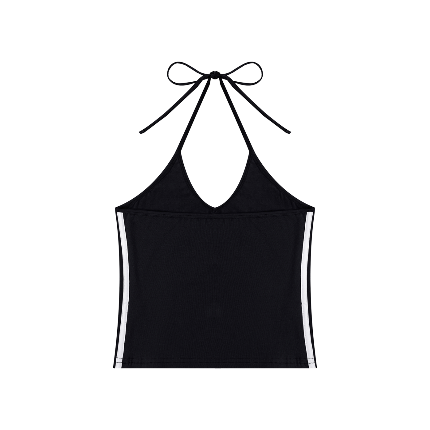 Cursive Kehlani Inspired Color Block Halter Crop Tank Top
