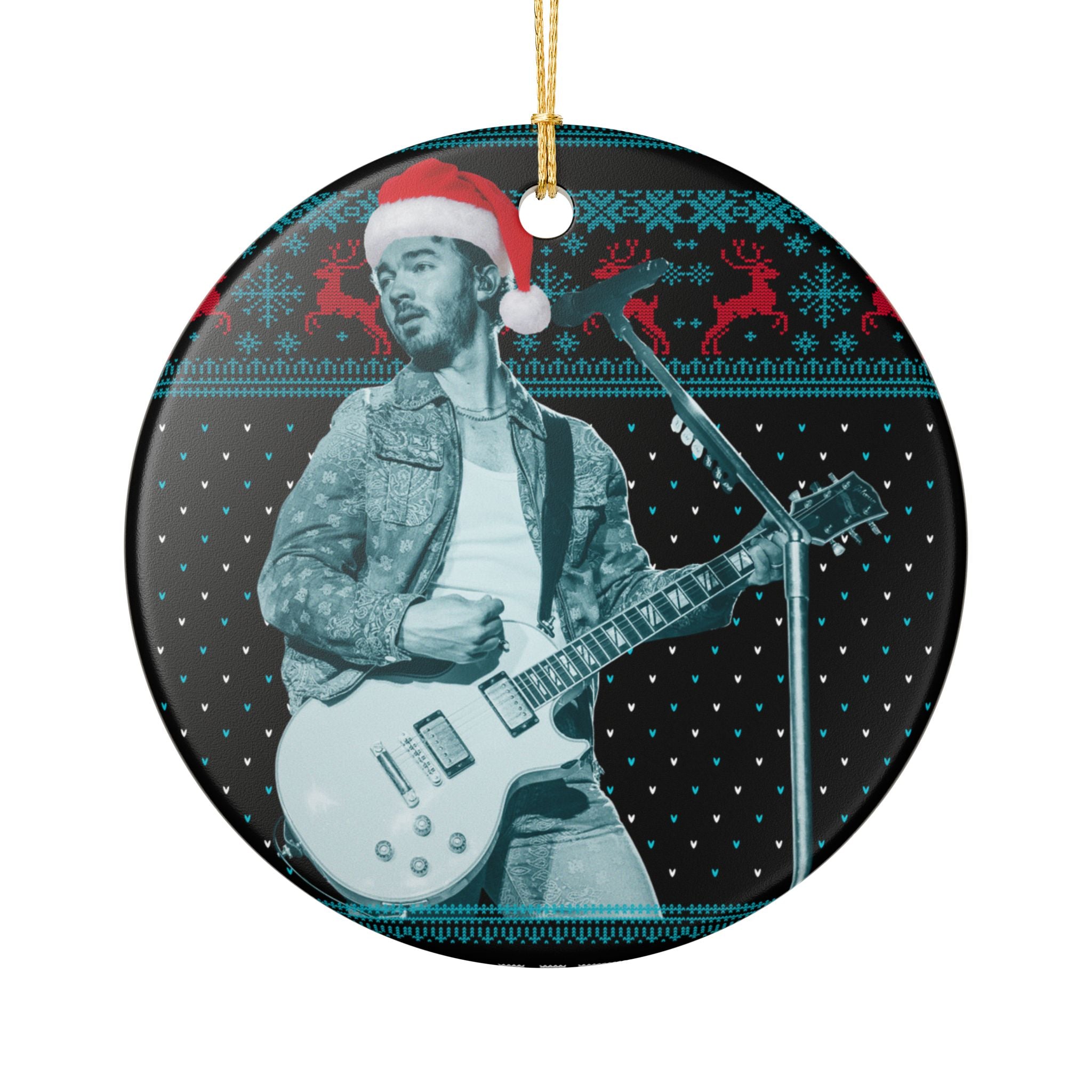 Kevin Jonas Ugly Christmas Sweater Ornament (1pc), Jonas Brothers Inspired Christmas Decor