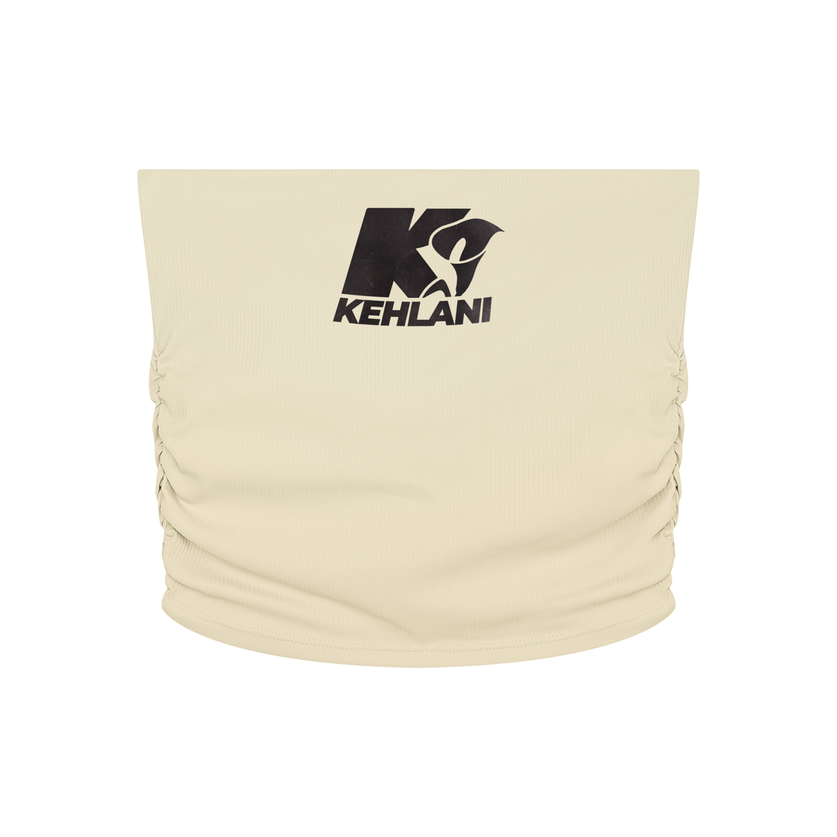 Kehlani Inspired Black Starter Logo Ruched Cropped  Tube Top