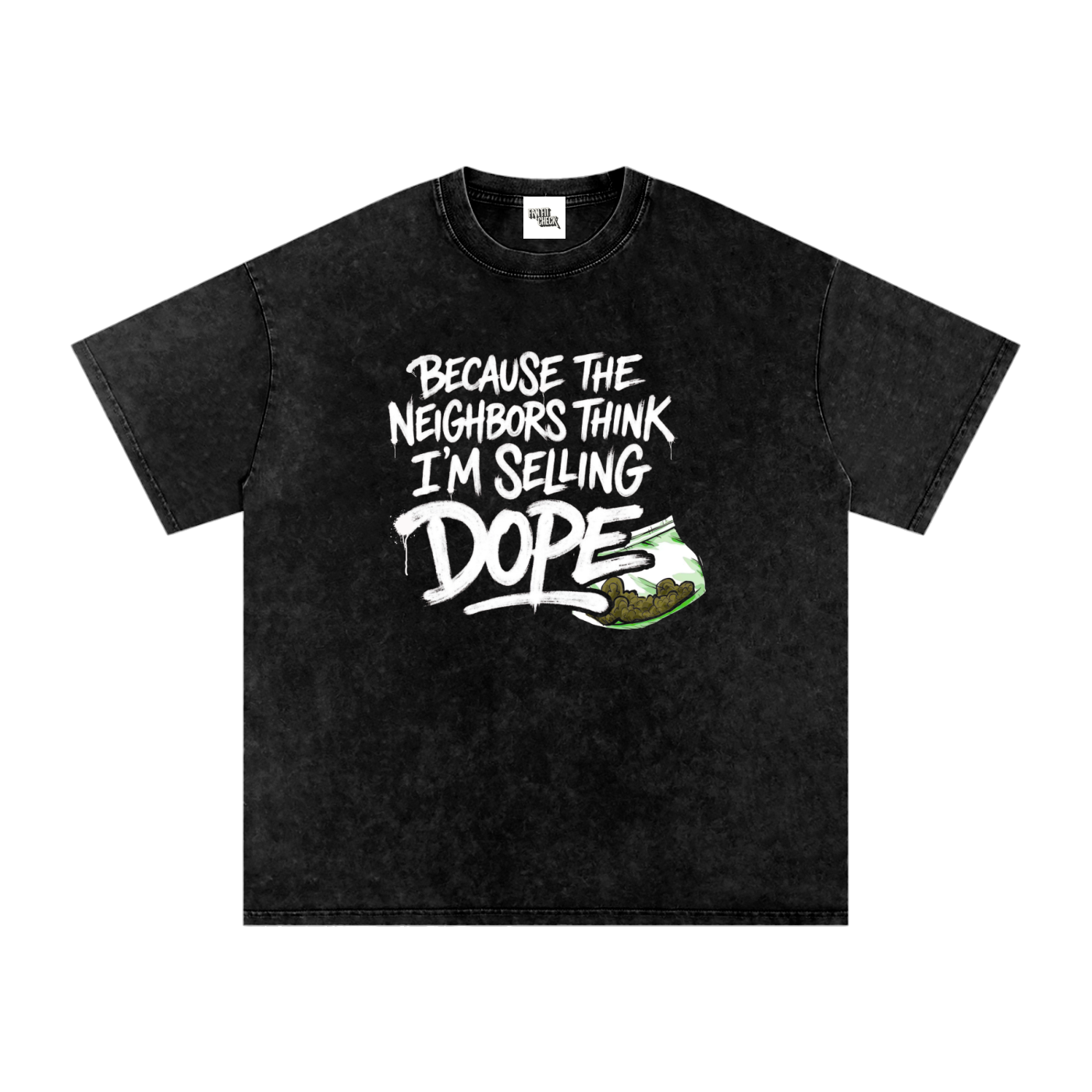 Spray Painted Neighbors J Cole Inspired Washed T-Shirt