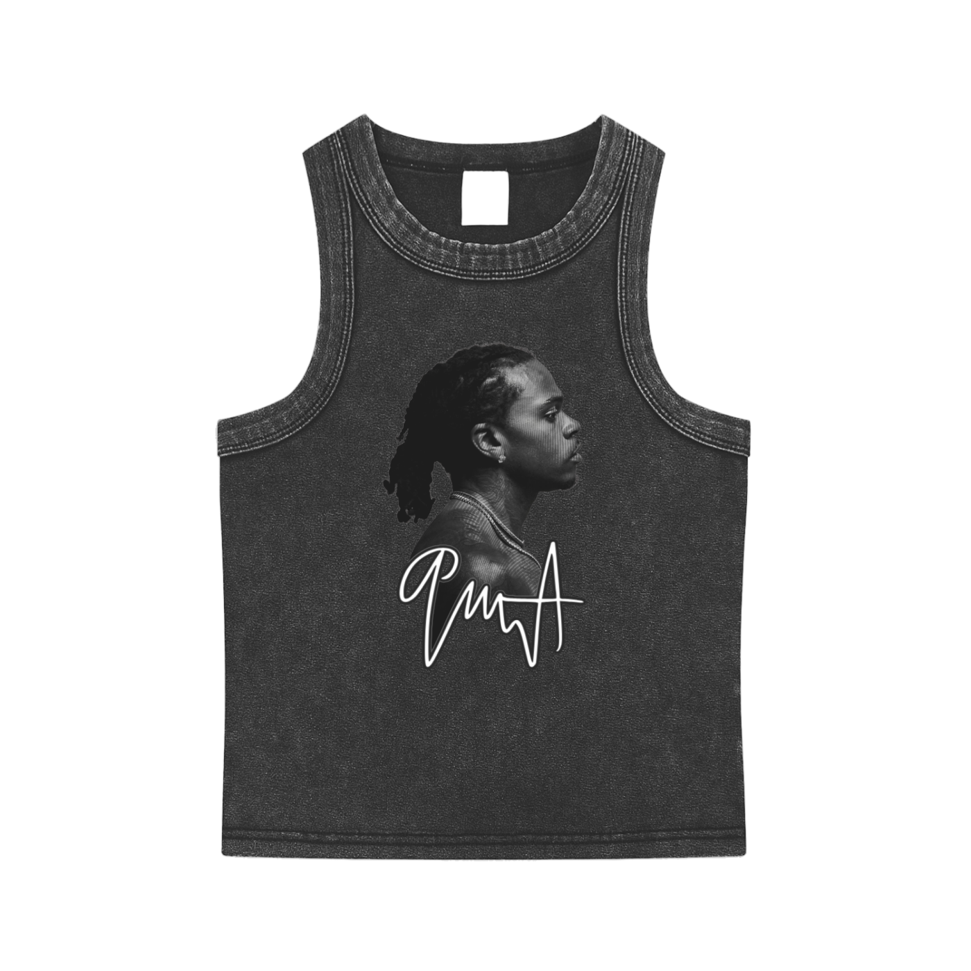 Gunna Inspired Signature Black Washed Tank Top