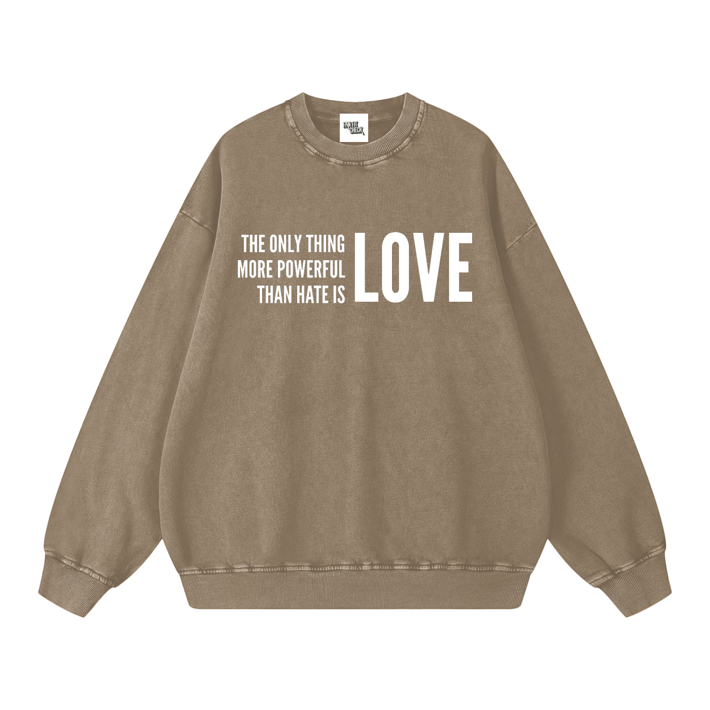 THE POWER OF LOVE - Washed Oversized Sweatshirt