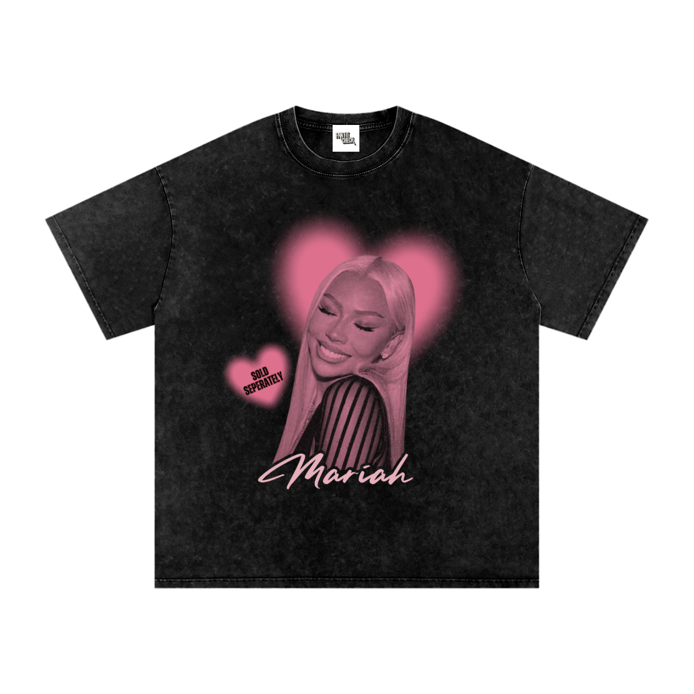T-Shirt,Mariah the Scientist,Hearts Sold Separately,Oversized,Washed Tee,Conert Wear,Street Wear,Everyday Wear,Graphic Tee,Spring Wear