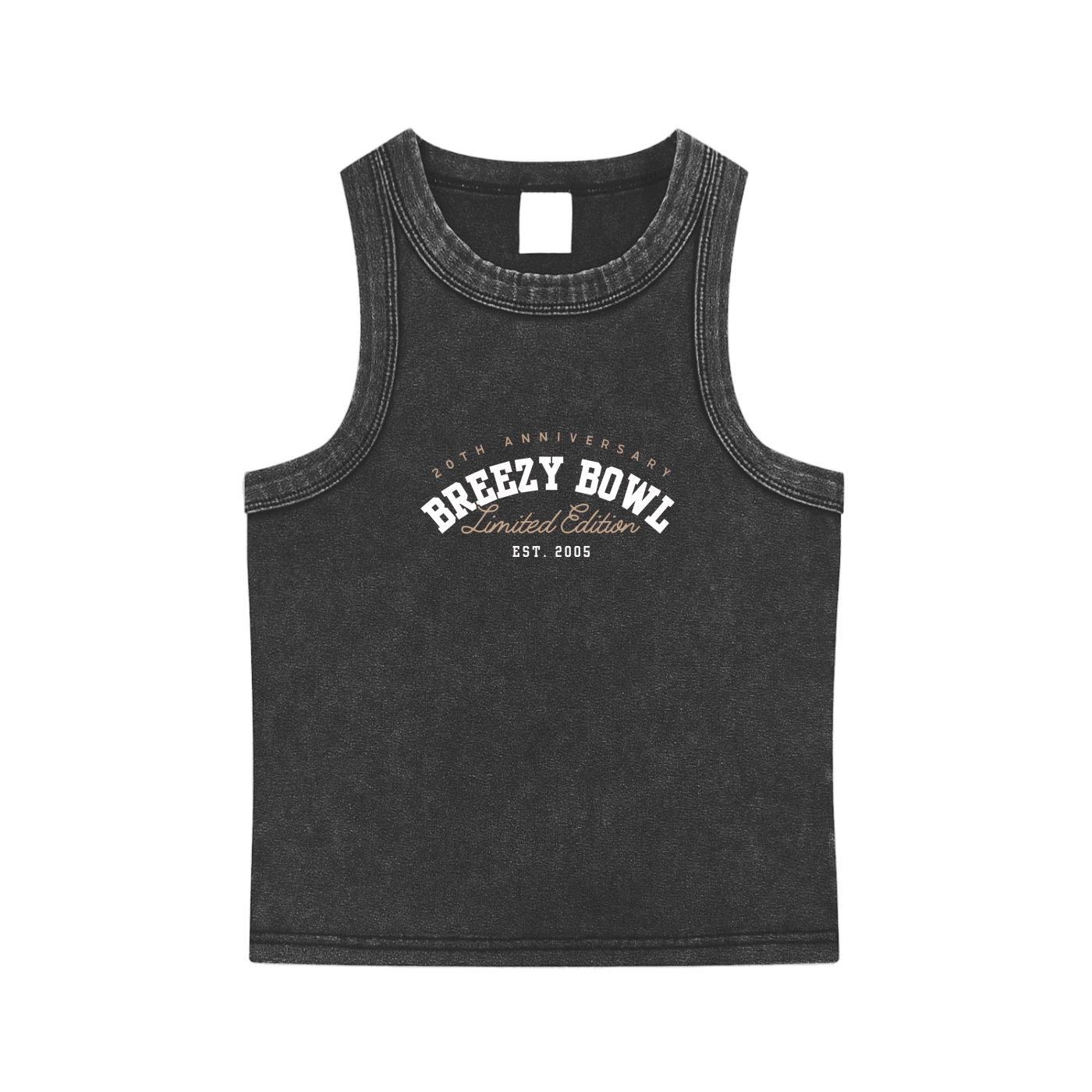 Breezy Bowl Washed Crop Tank Top