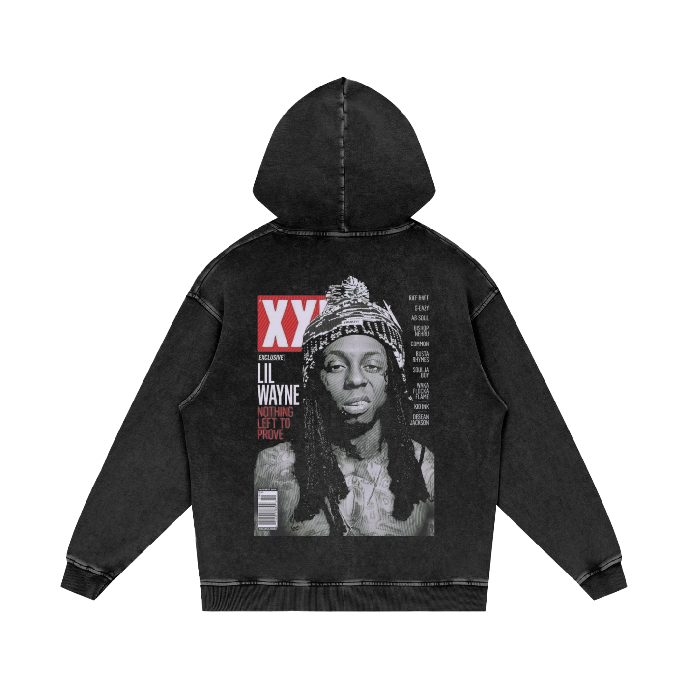 Weezy Carter Inspired Acid Wash Oversized Hoodie