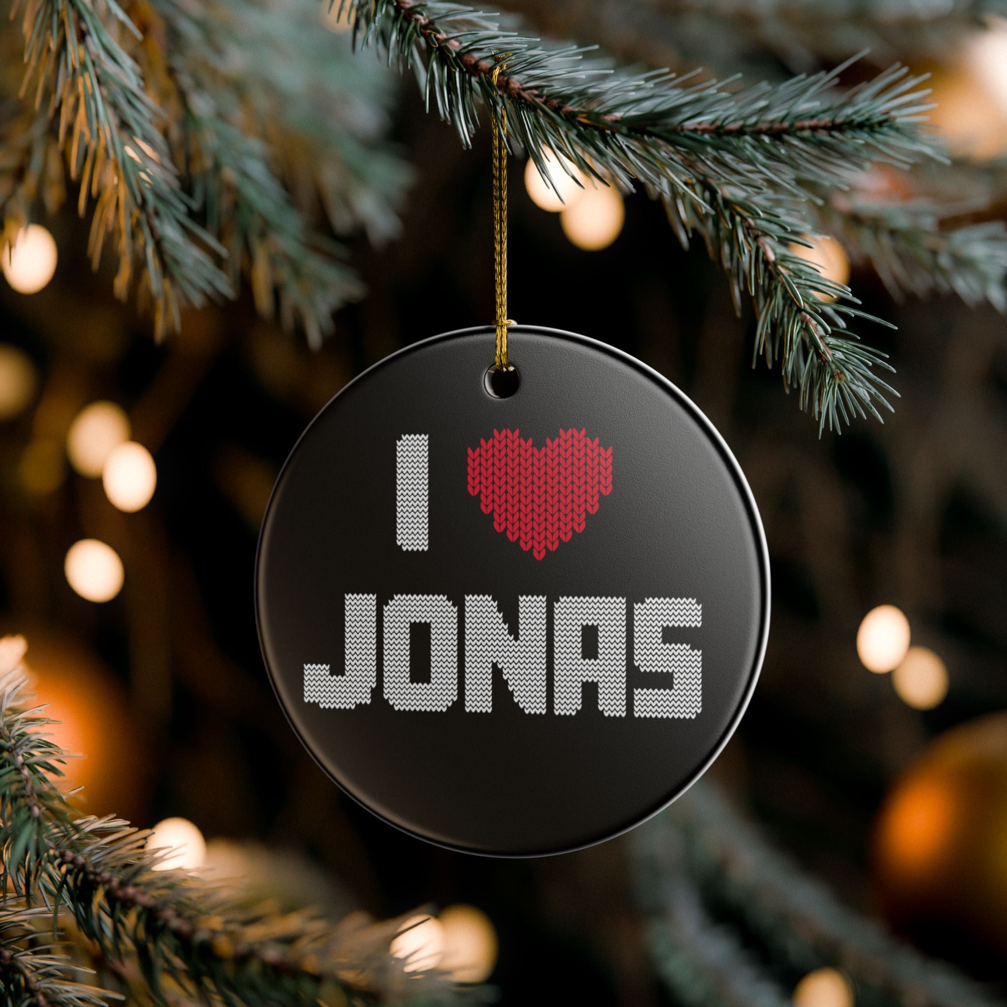 I ❤️Jonas Ornament (1pc), Jonas Inspired Christmas Decor