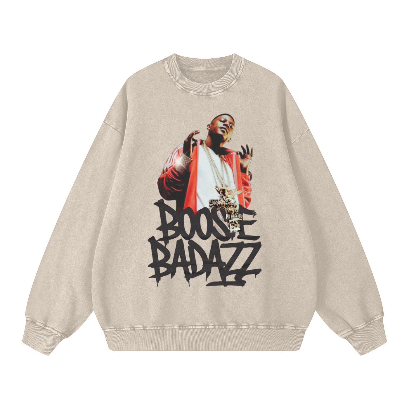 Lil Boosie Inspired Washed Oversized Sweatshirt
