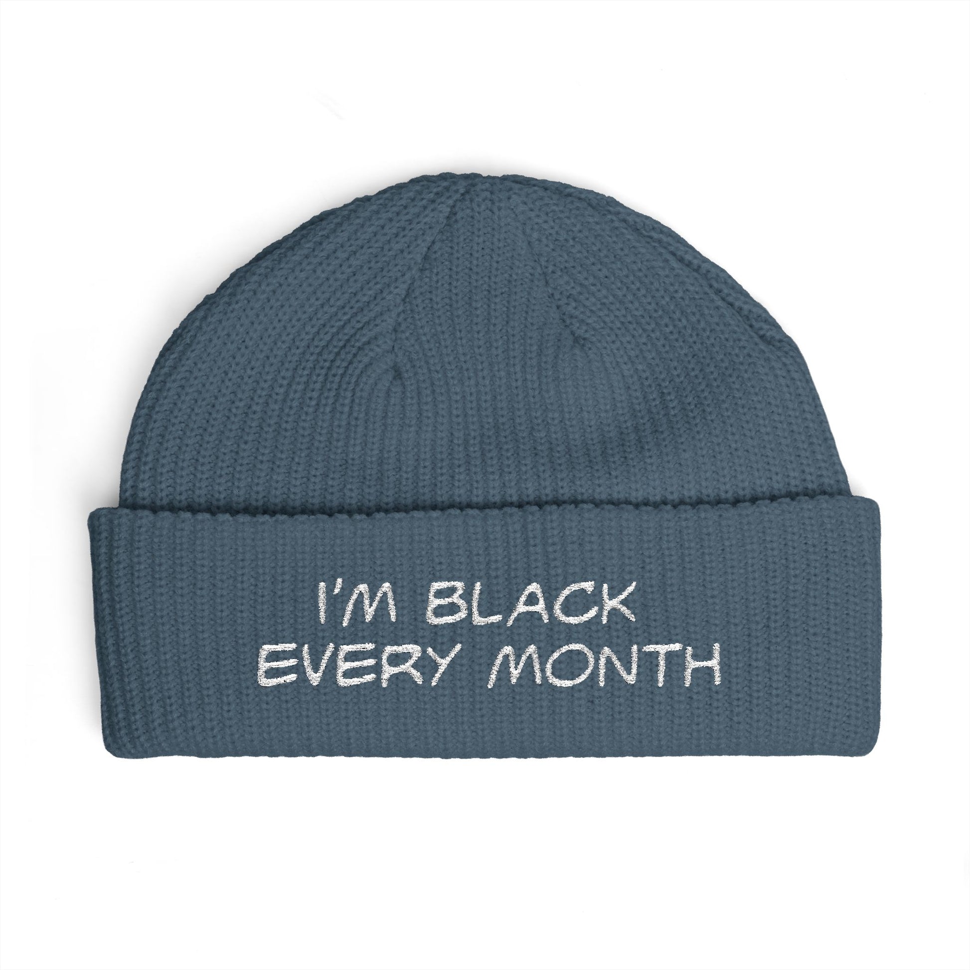 I'm Black Every Month Embroidered Cuff Beanie