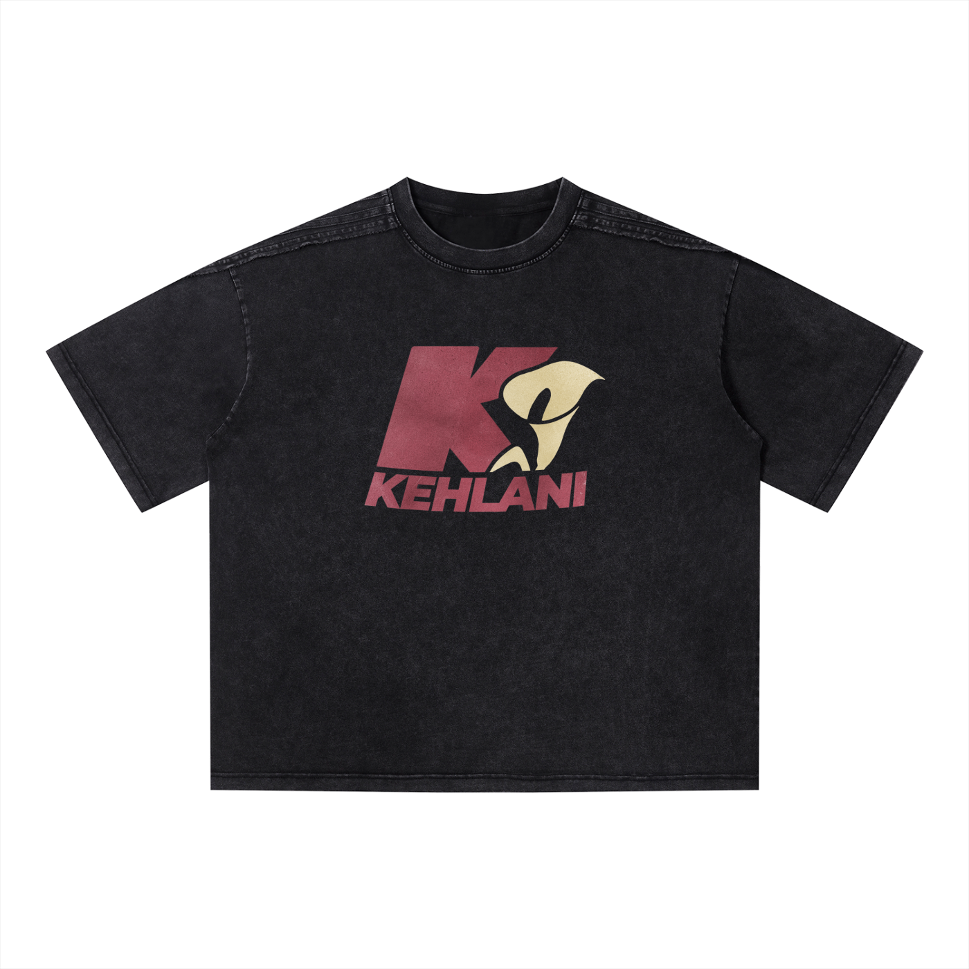 Kehlani Inspired Burgundy Starter Logo Vintage Wash Boxy T-Shirt