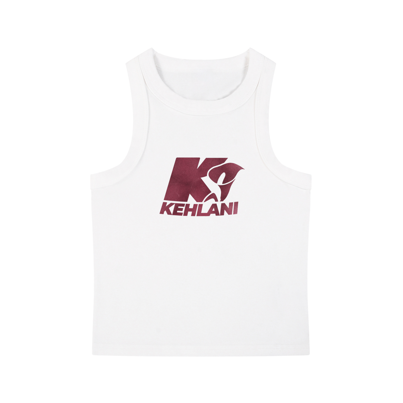Kehlani Inspired Burgundy Starter Logo Tag Washed Crop Tank