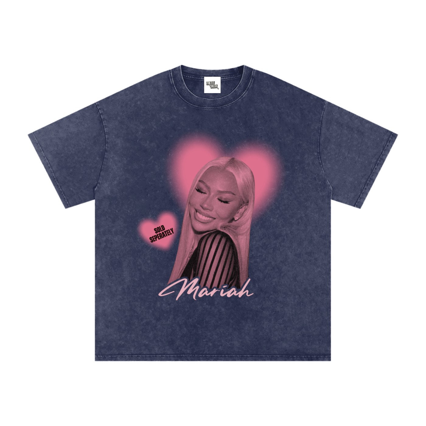 T-Shirt,Mariah the Scientist,Hearts Sold Separately,Oversized,Washed Tee,Conert Wear,Street Wear,Everyday Wear,Graphic Tee,Spring Wear