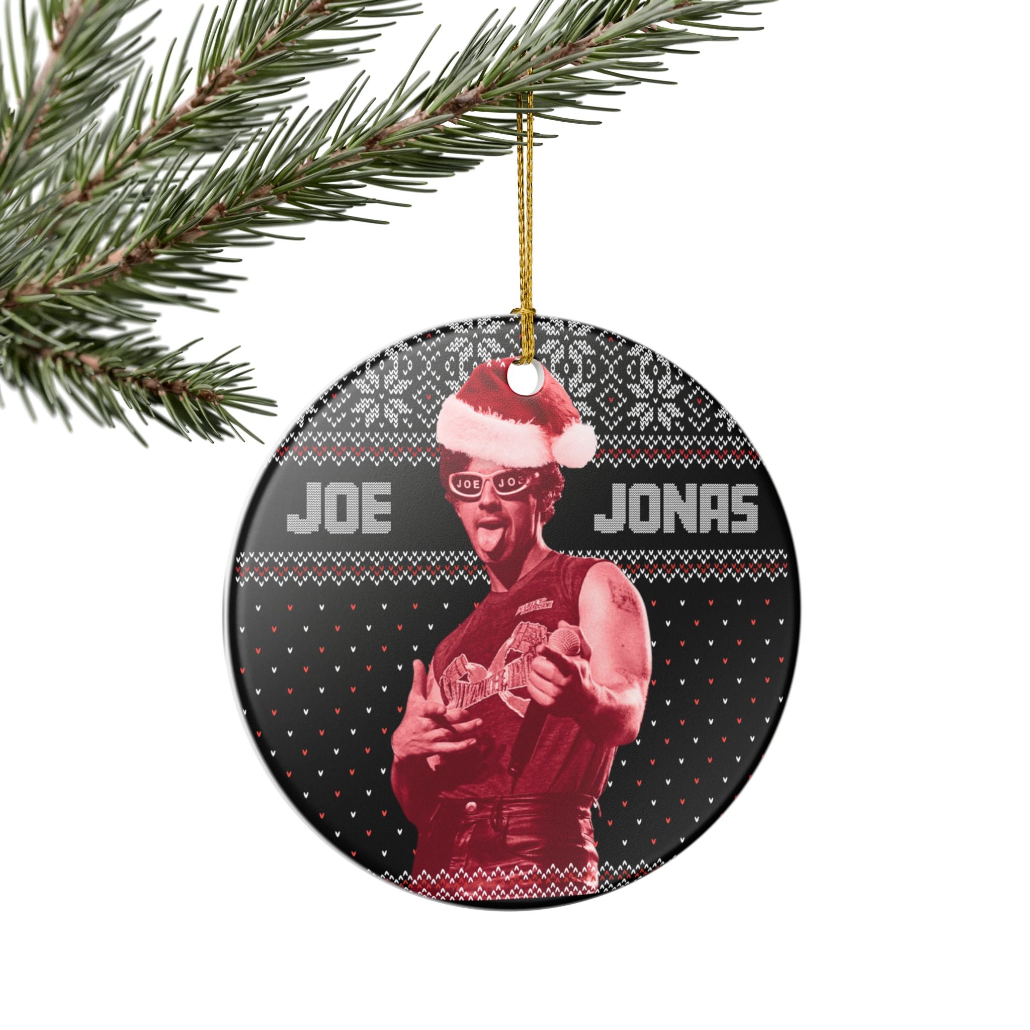 Joe Jonas Ugly Sweater Ornament (1pc), Jonas Brothers Inspired Christmas Decor
