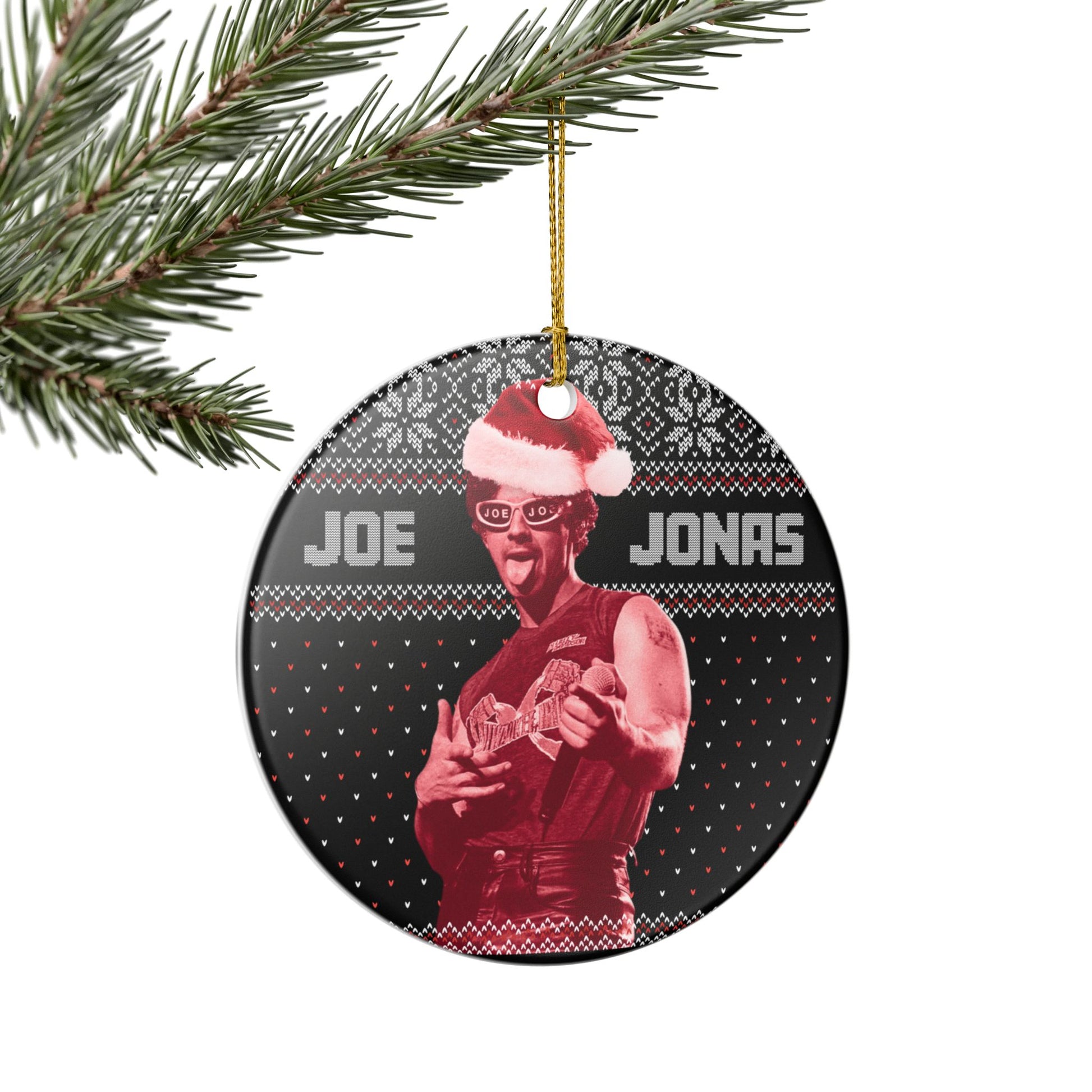 Joe Jonas Ugly Sweater Ornament (1pc), Jonas Brothers Inspired Christmas Decor