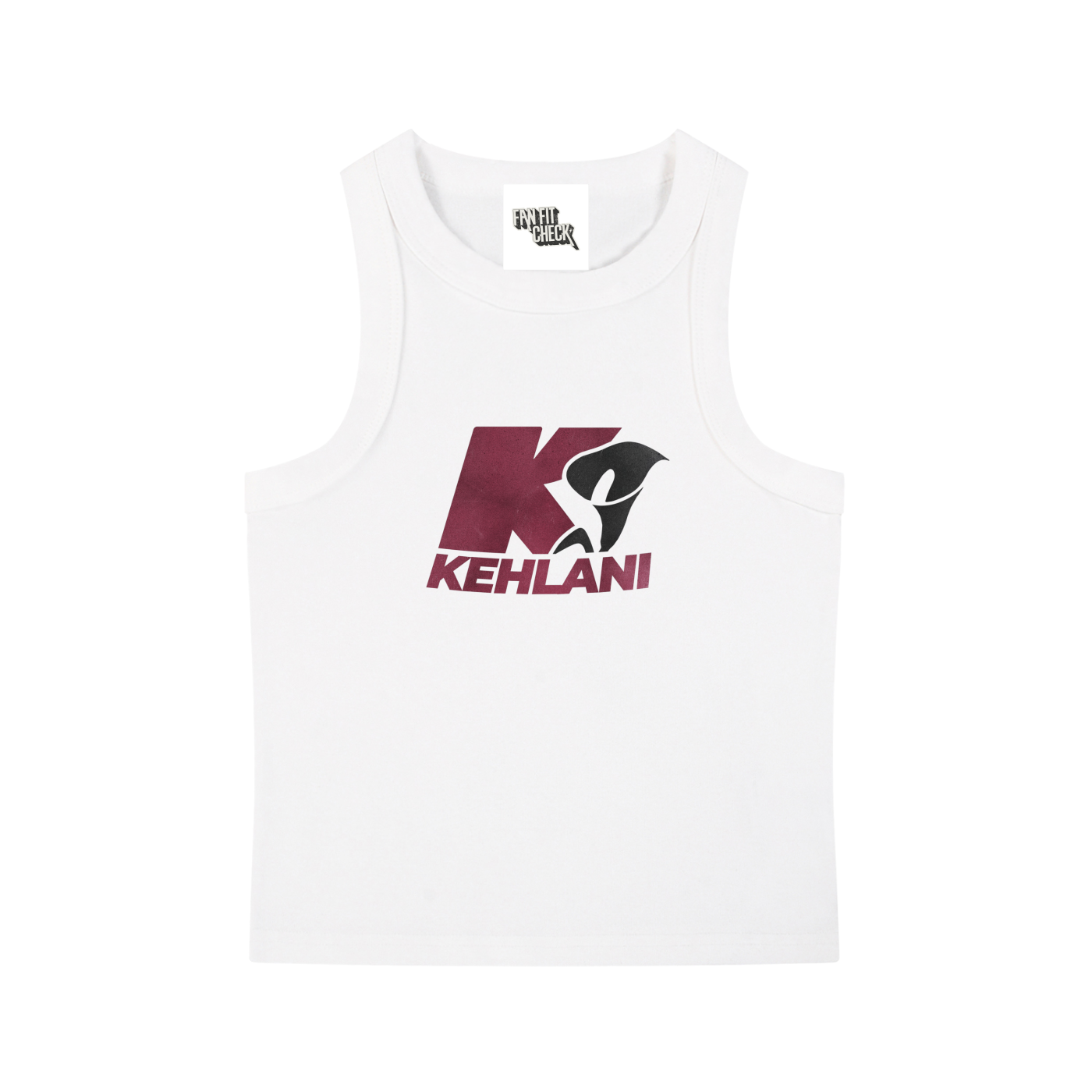 Kehlani Inspired Burgundy/Black Starter Logo Tag Washed Crop Tank