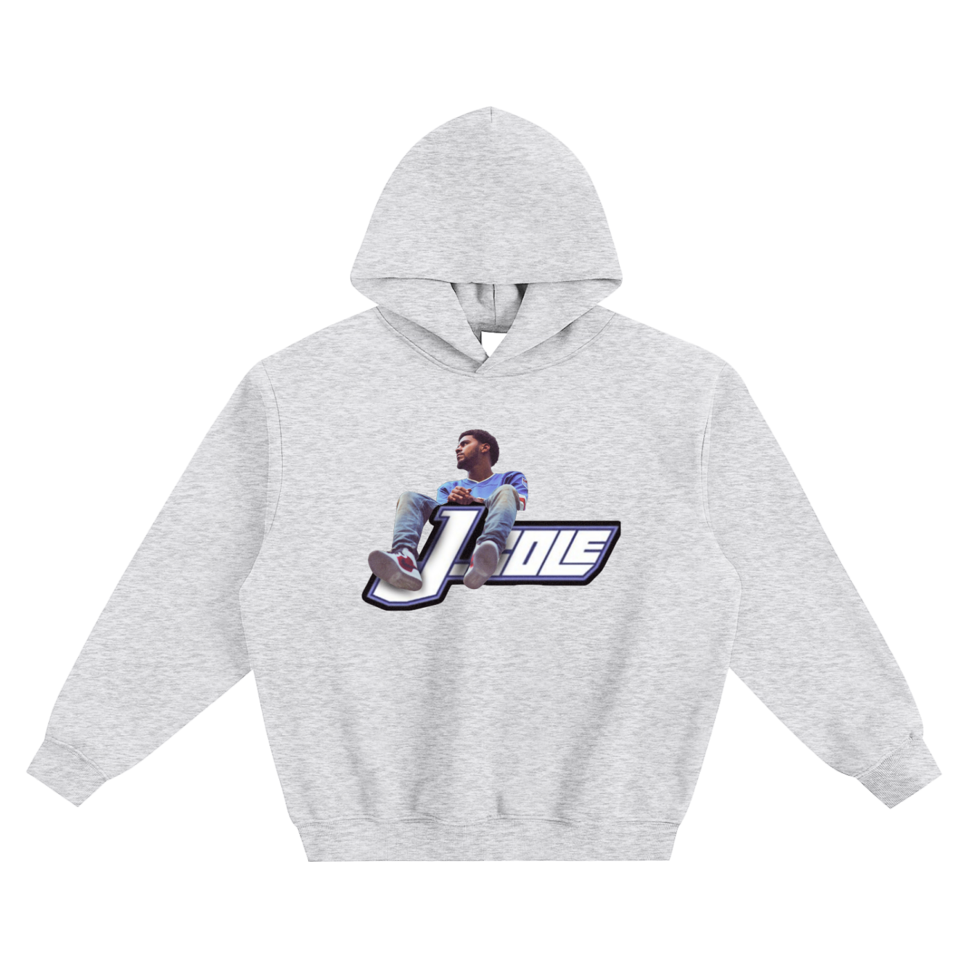 Nostalgic J Cole Inspired Boxy Hoodie