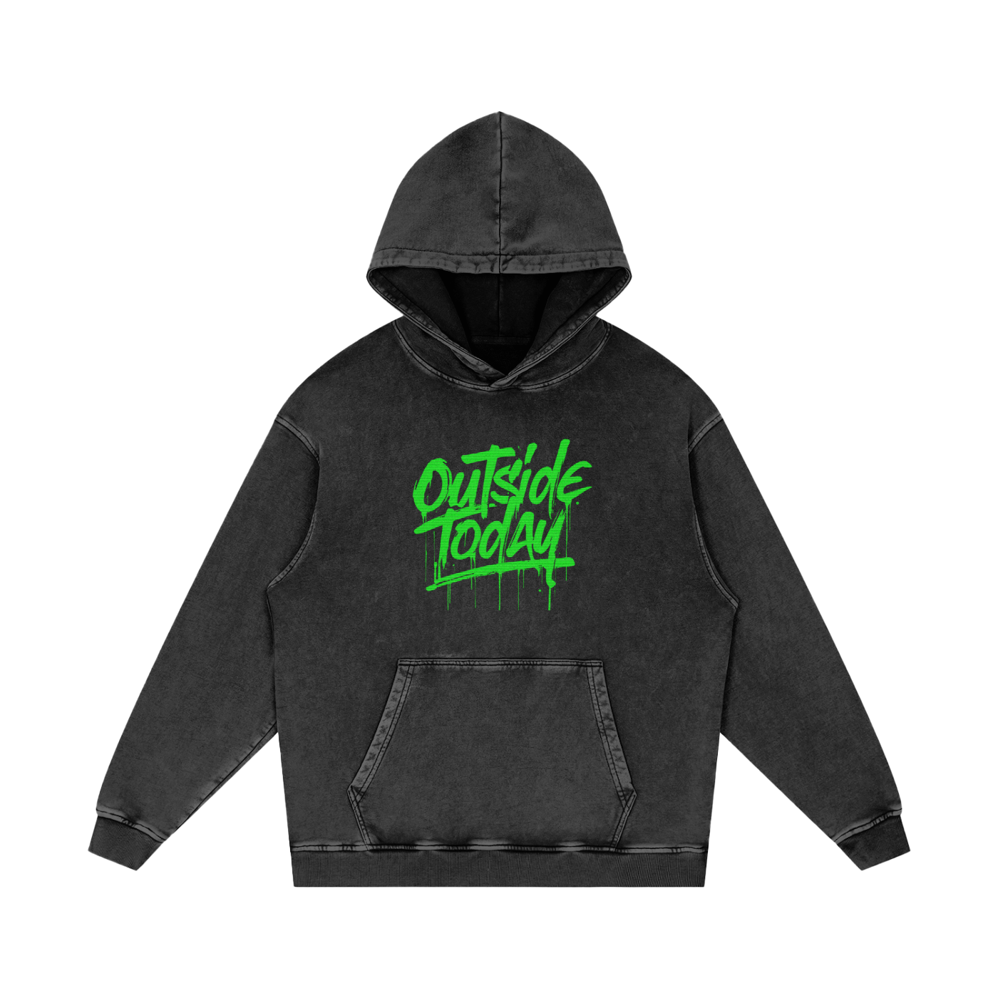 YB Inspired Acid Wash Hoodie