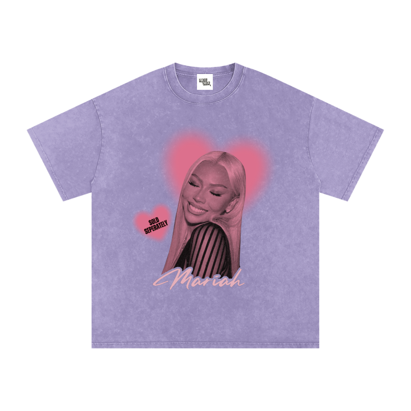 T-Shirt,Mariah the Scientist,Hearts Sold Separately,Oversized,Washed Tee,Conert Wear,Street Wear,Everyday Wear,Graphic Tee,Spring Wear