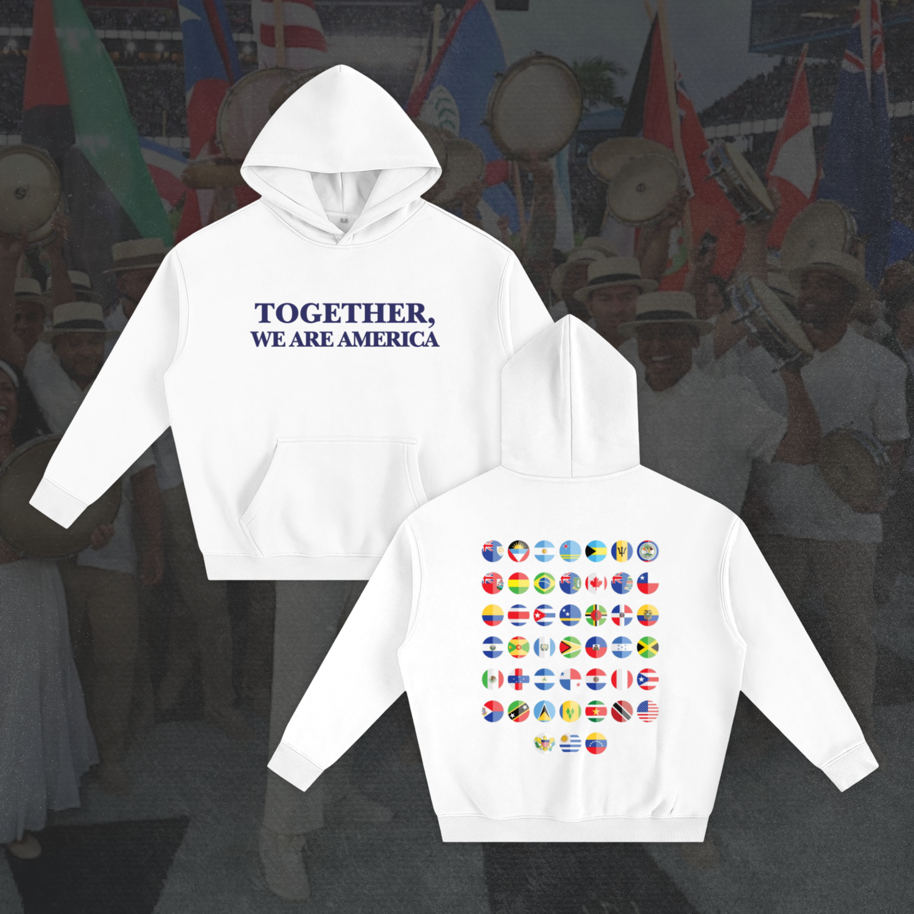 THE AMERICAN FLAGS - Oversized Fleece Hoodie