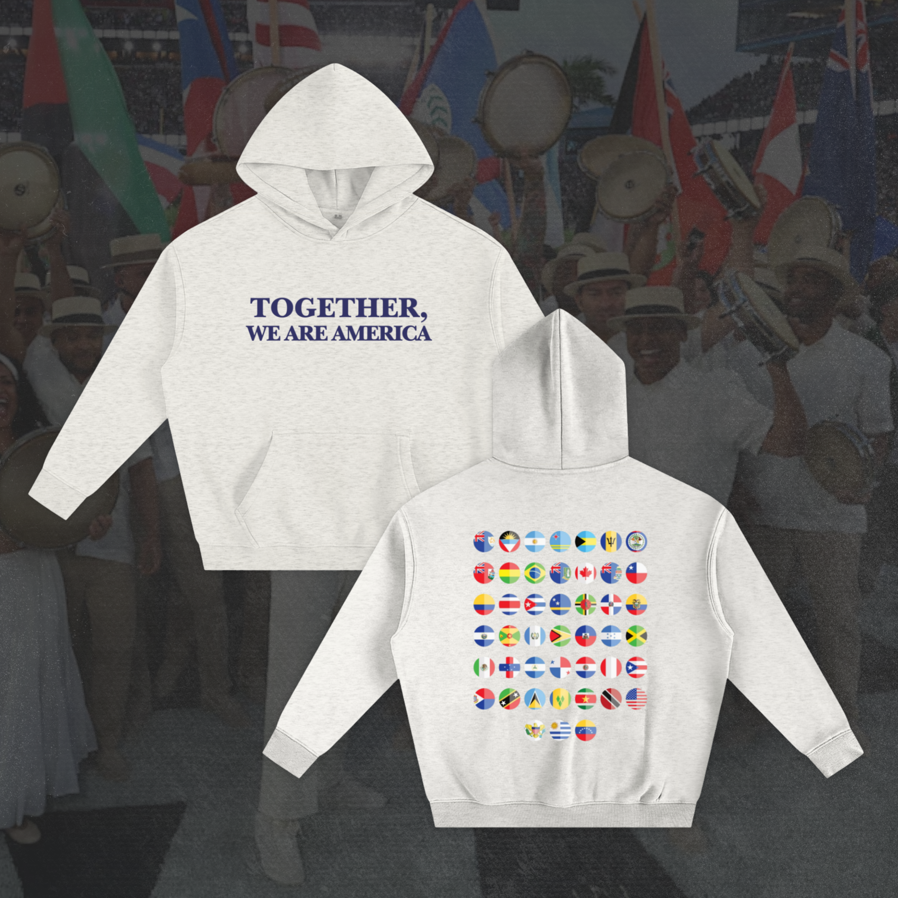 THE AMERICAN FLAGS - Oversized Fleece Hoodie