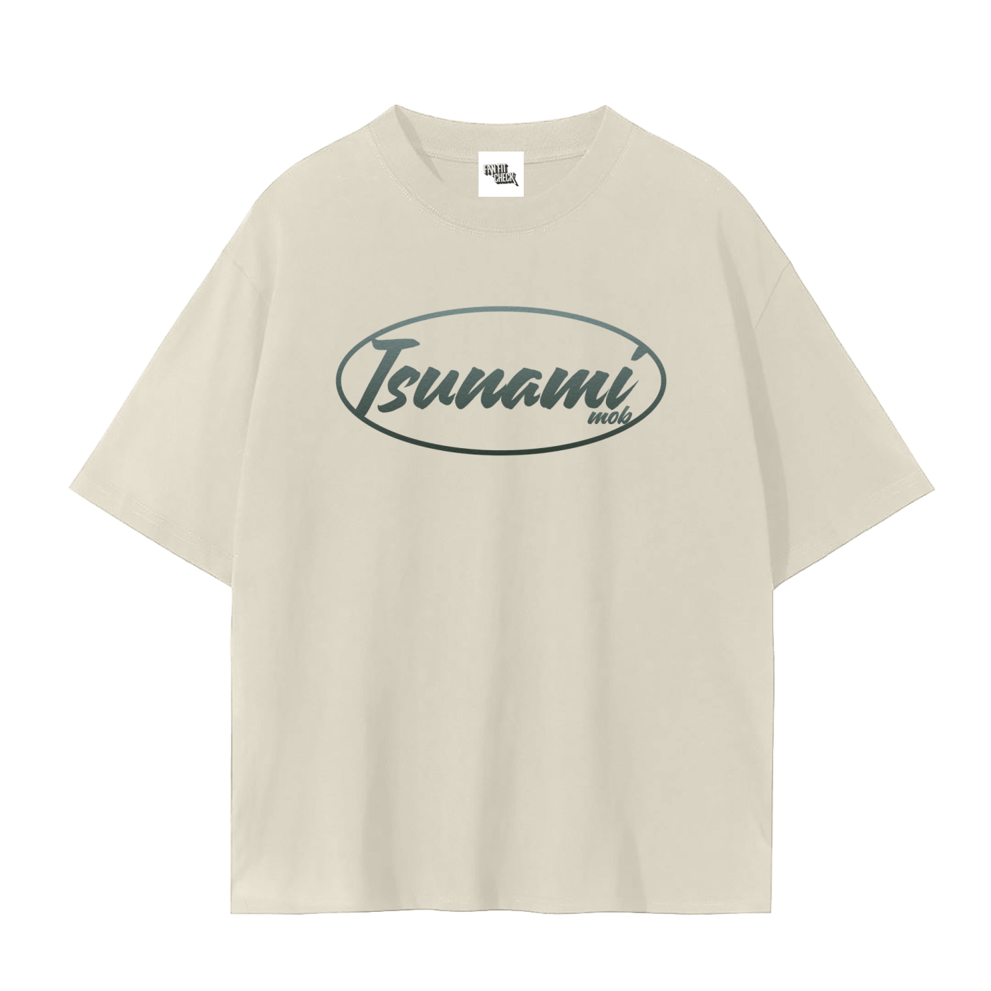 Green Gradient Tsunami Mob  T-Shirt